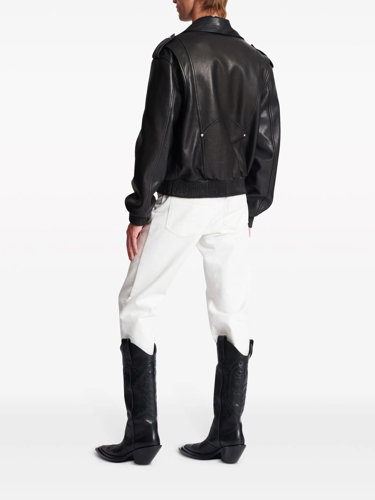leather biker jacket