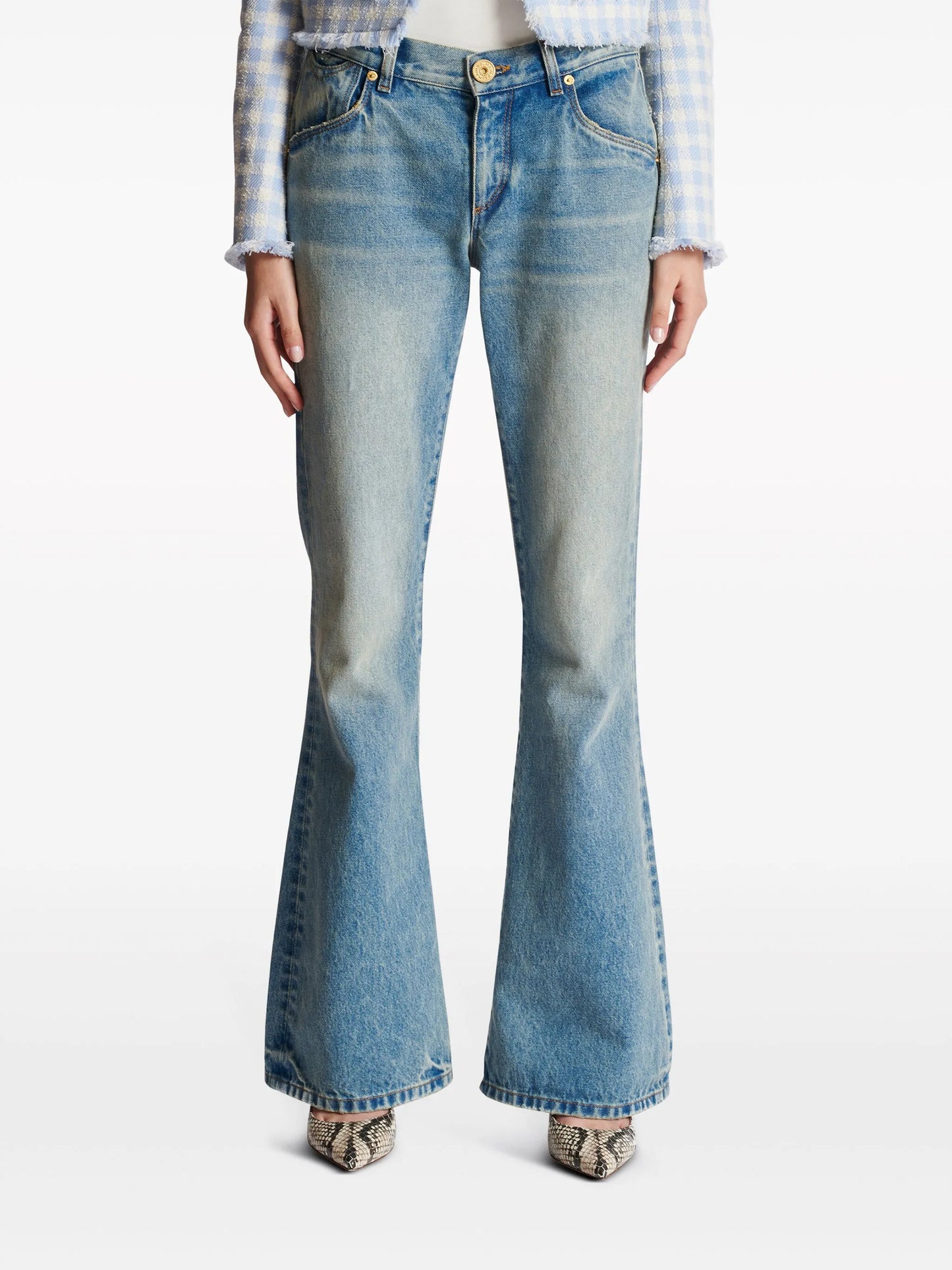 Western low-rise bootcut jeans
