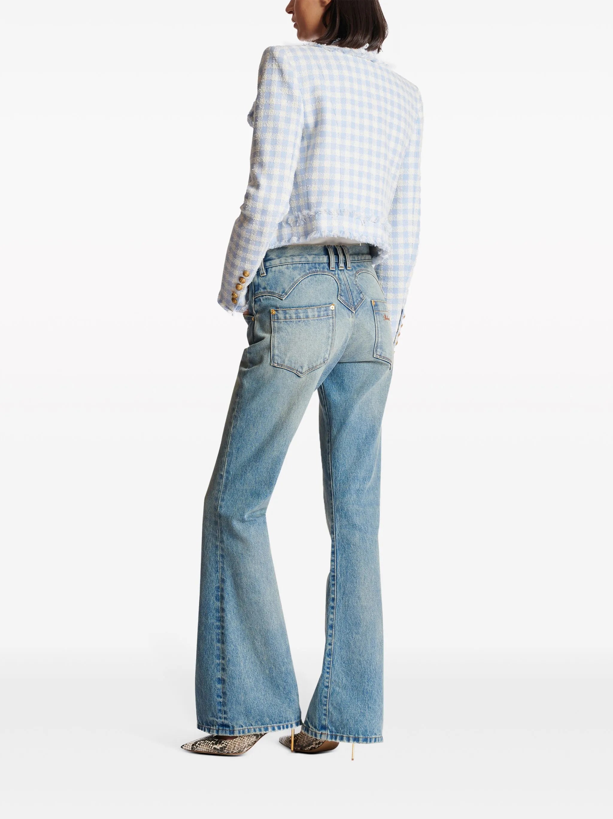 Western low-rise bootcut jeans