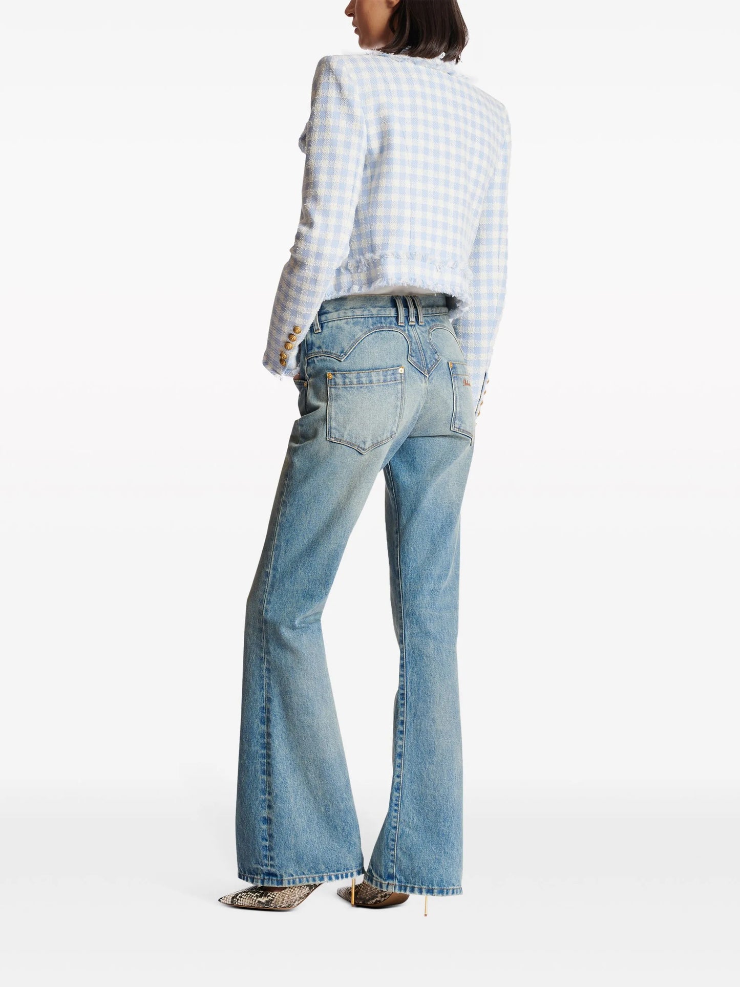 Western low-rise bootcut jeans