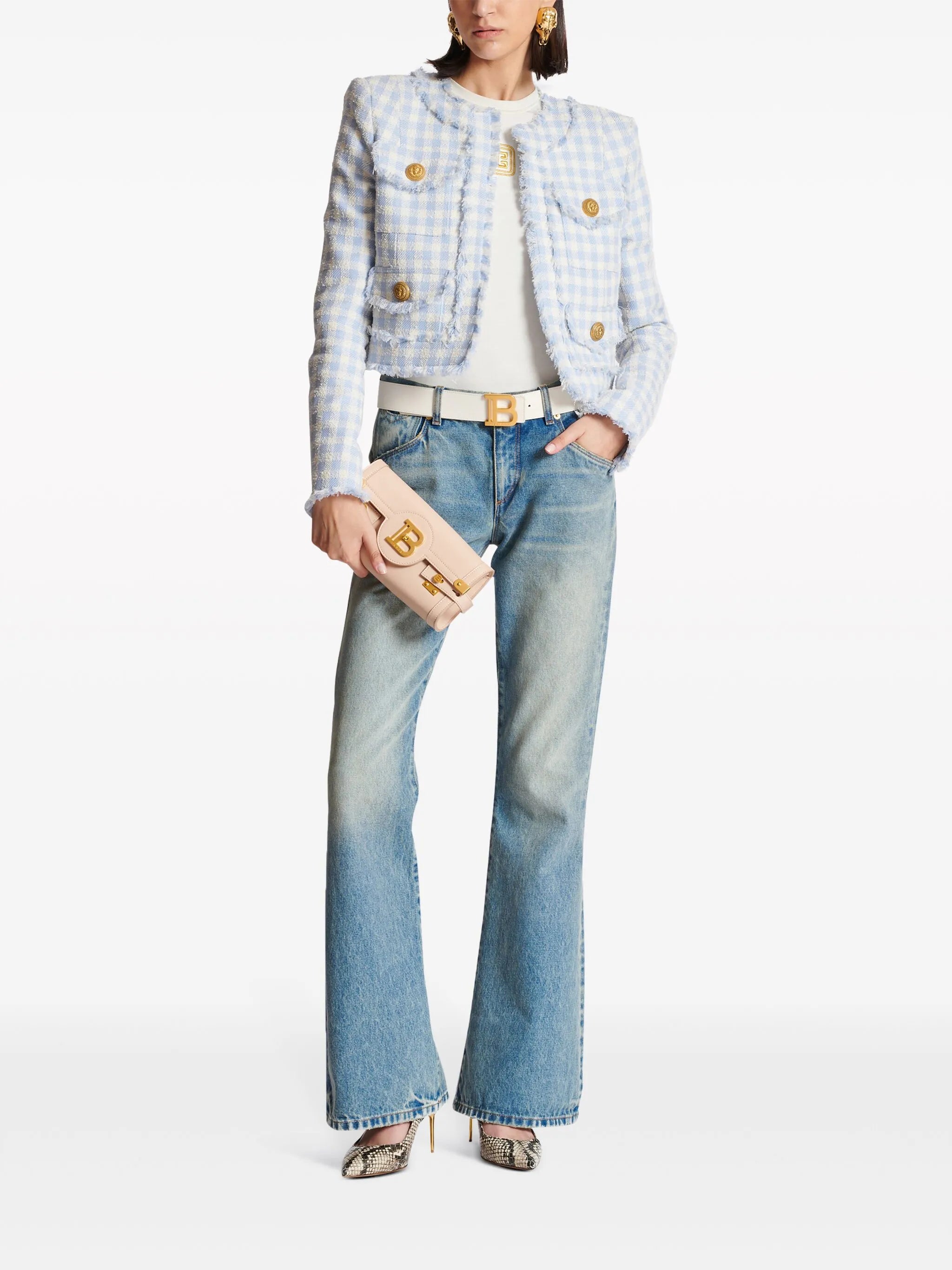 Western low-rise bootcut jeans