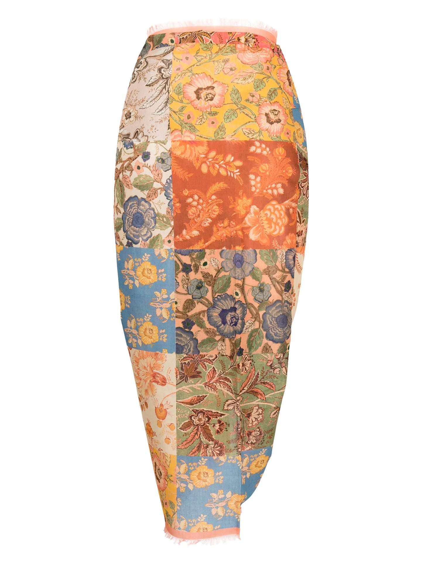 floral-print cotton pareo