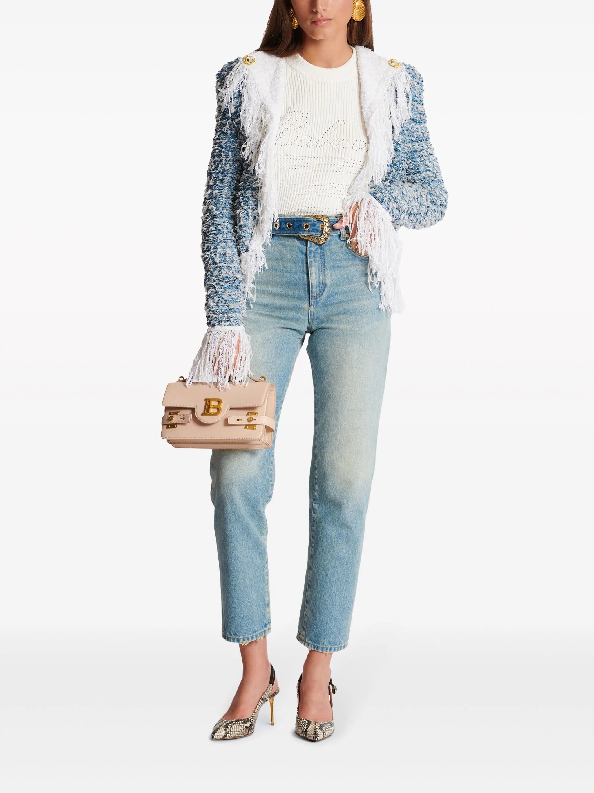 6-Button ribbed-knit jumper