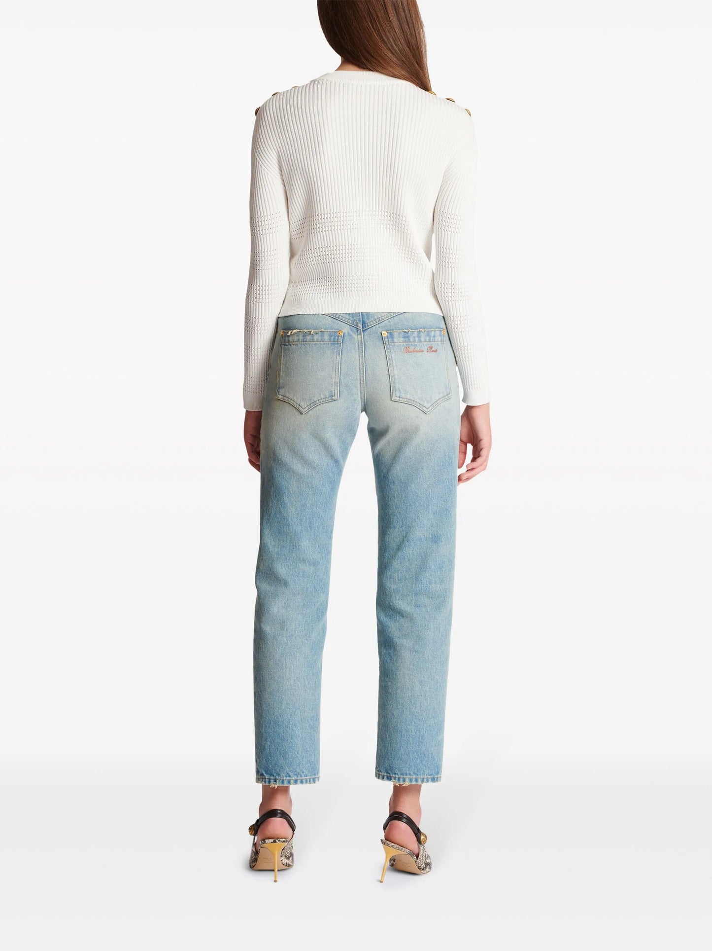 6-Button ribbed-knit jumper
