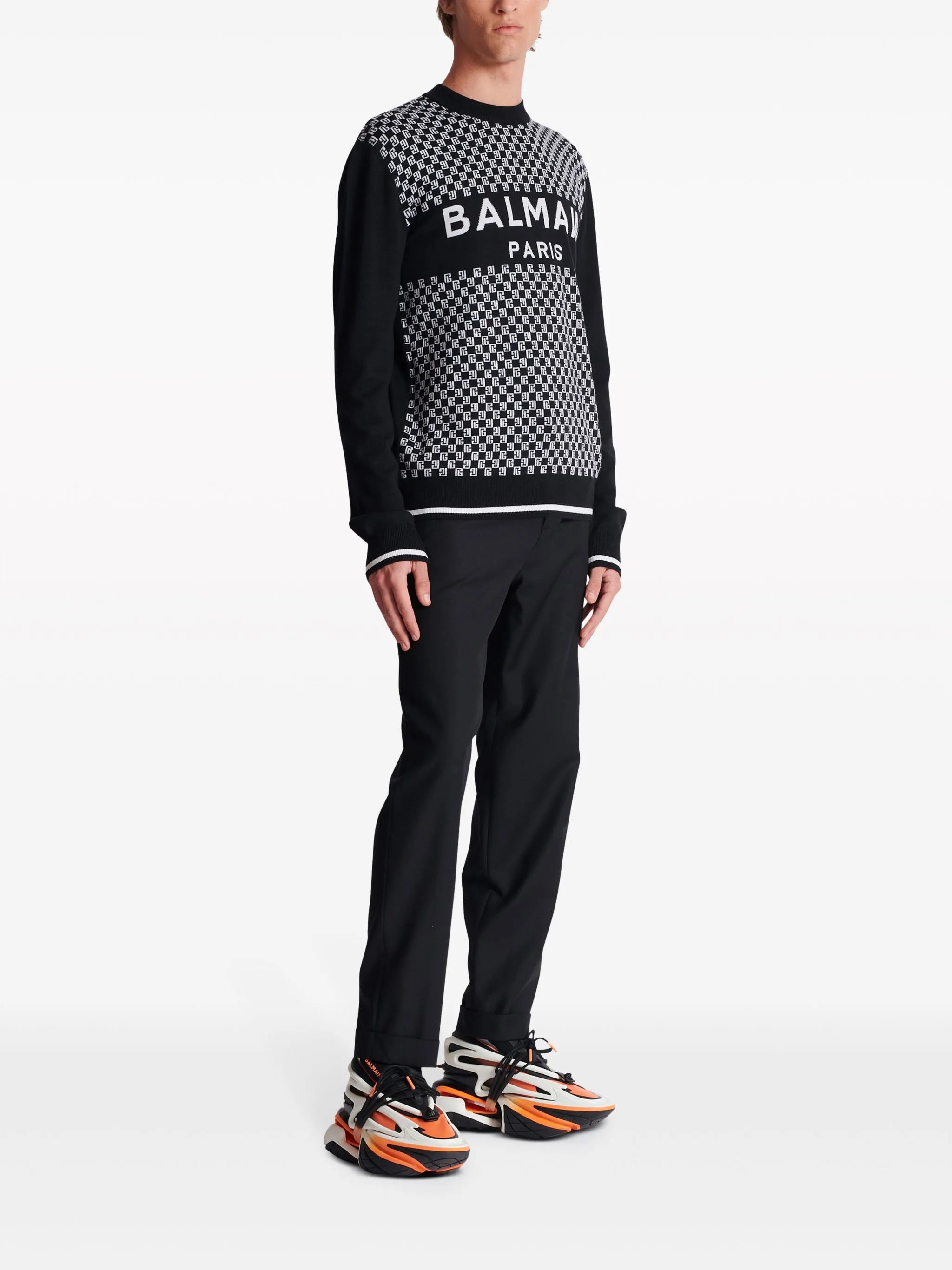 logo intarsia-knit jumper