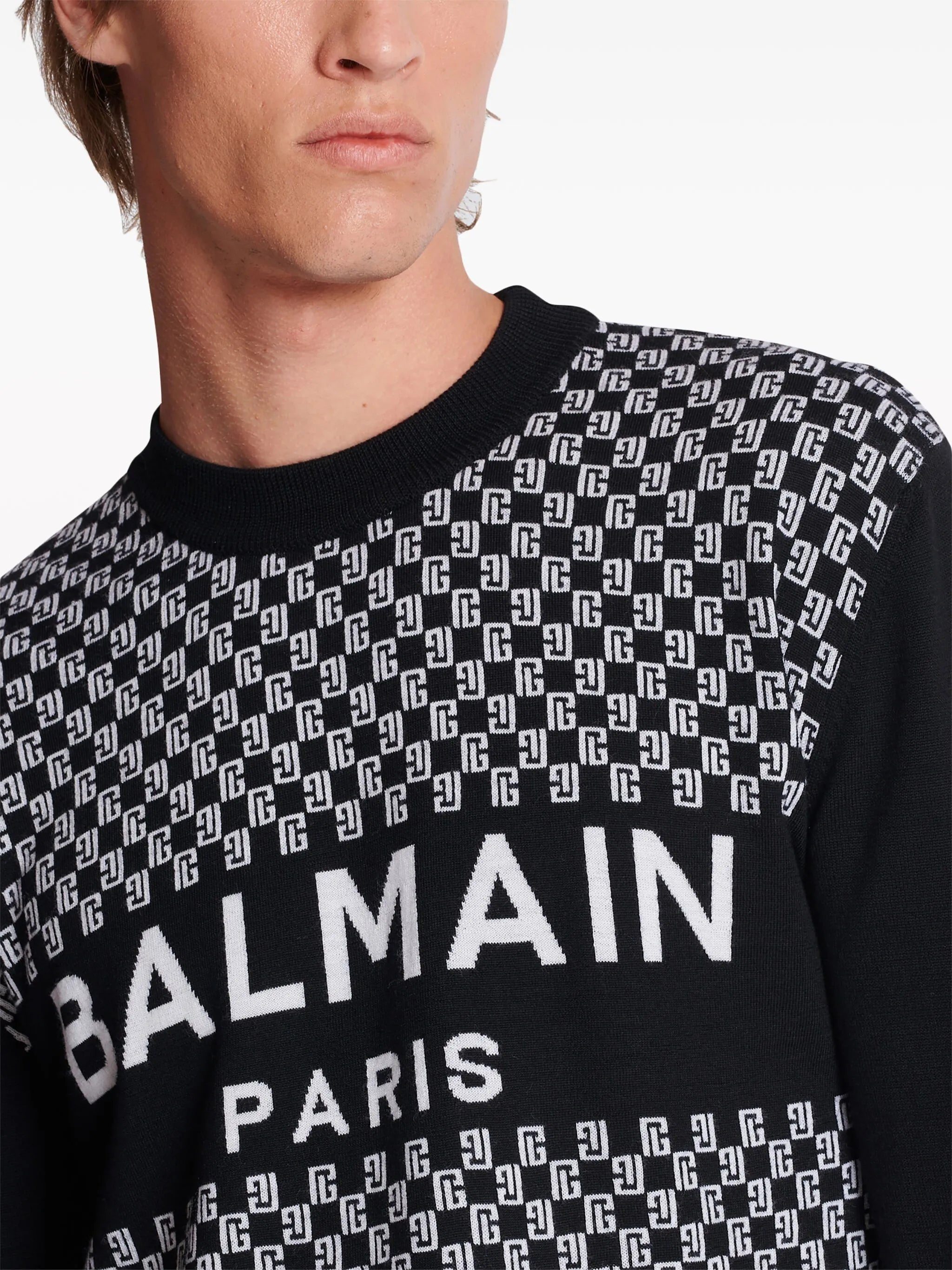 logo intarsia-knit jumper