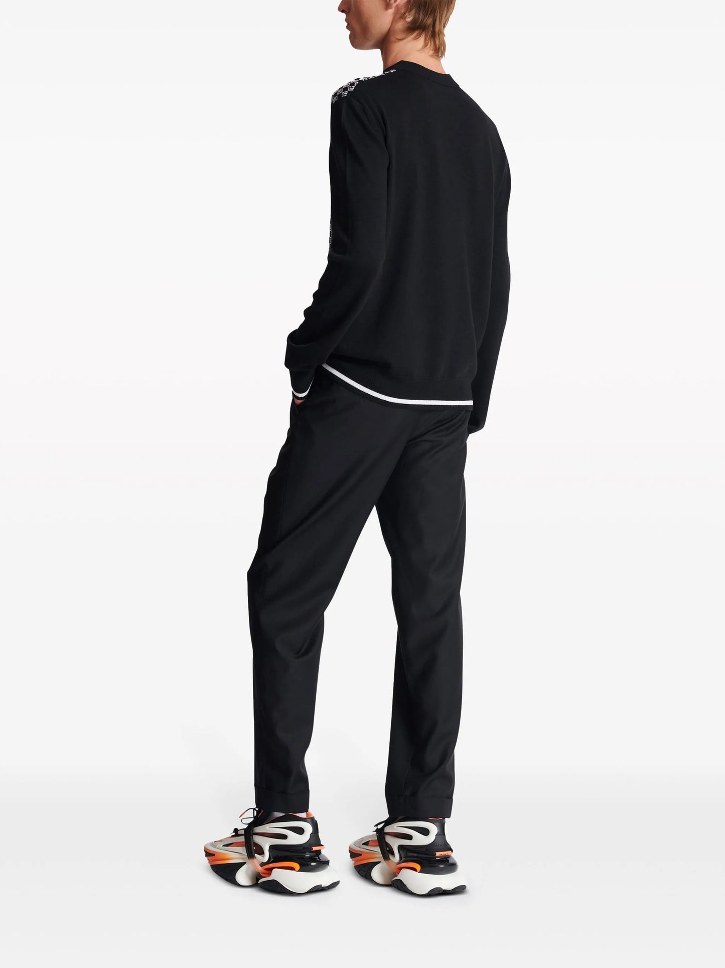 logo intarsia-knit jumper