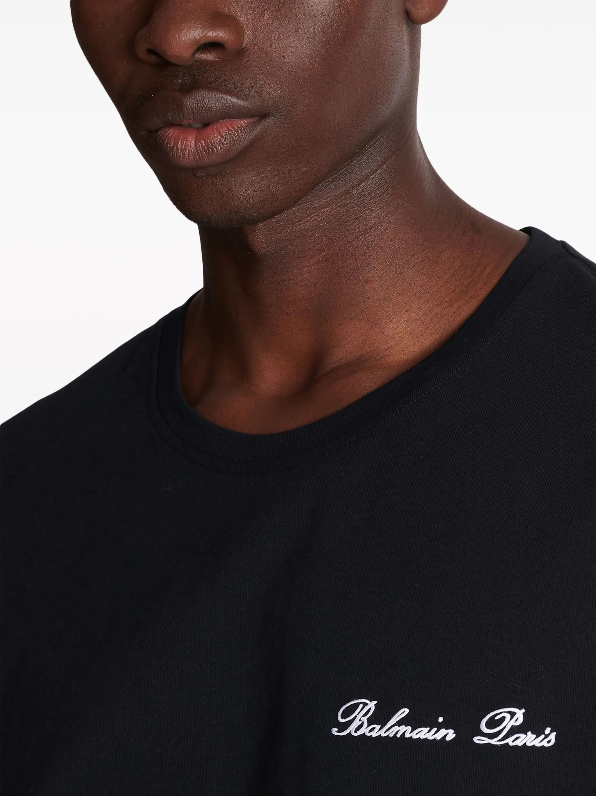 logo-embroidered cotton T-shirt