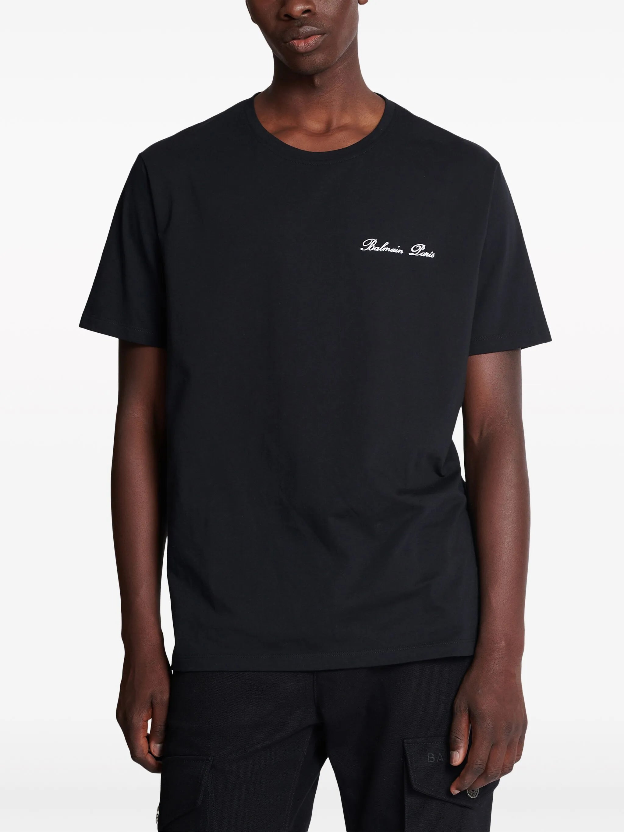 logo-embroidered cotton T-shirt