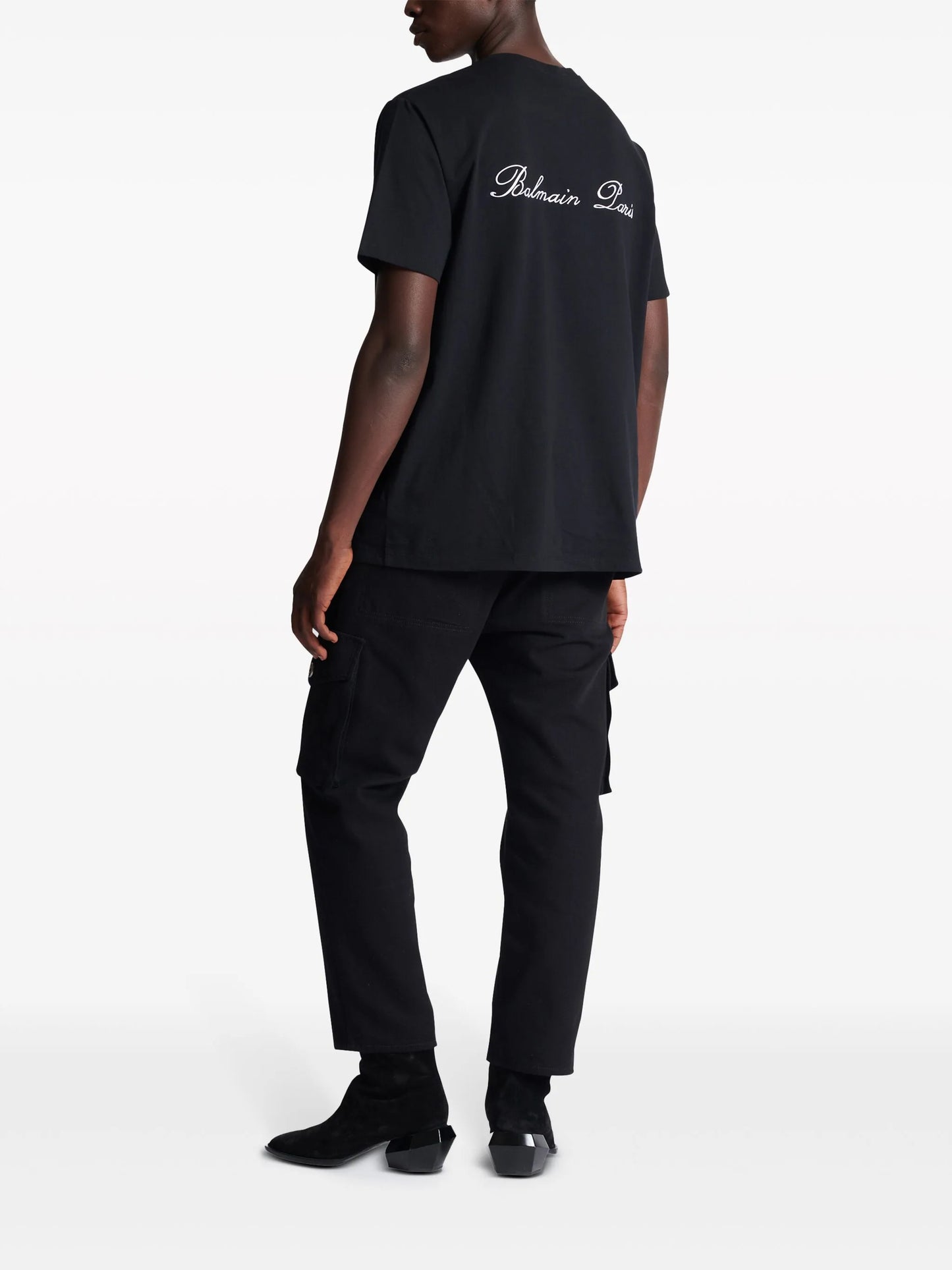 logo-embroidered cotton T-shirt