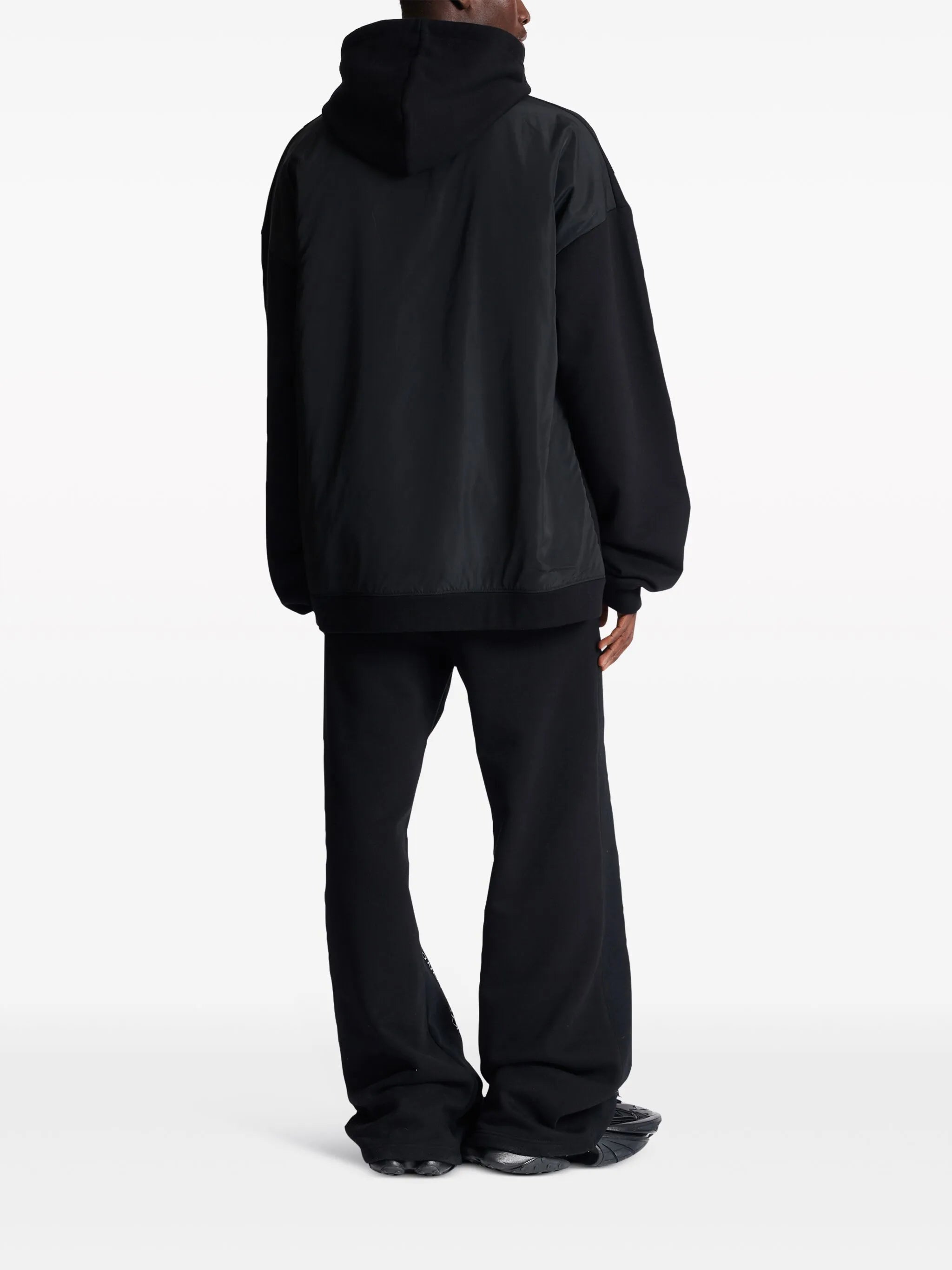 logo-patch cotton-blend hoodie