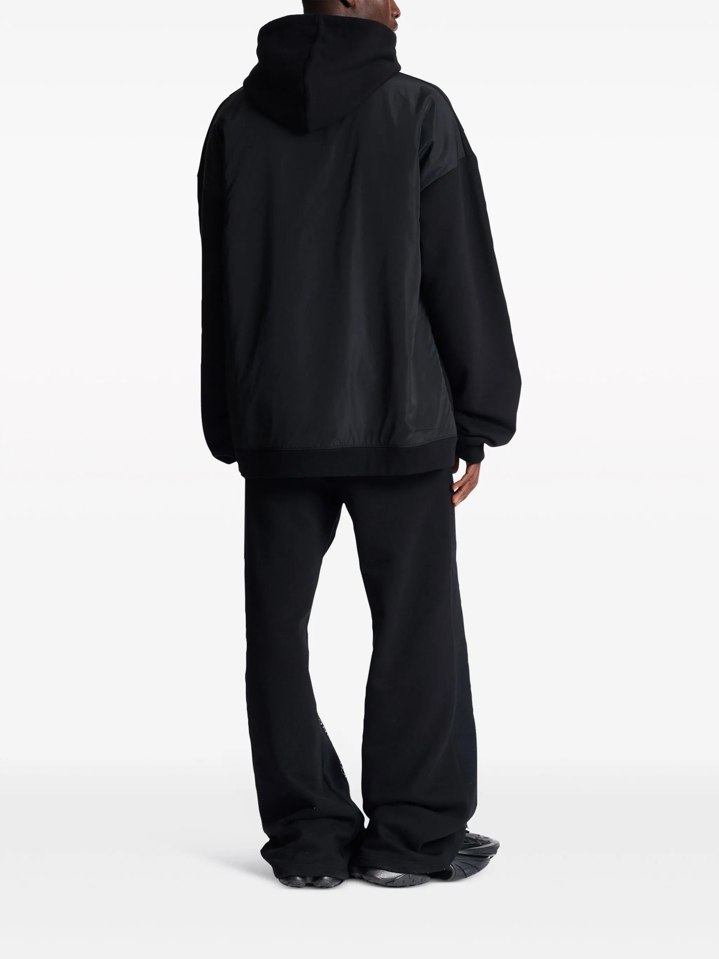 logo-patch cotton-blend hoodie