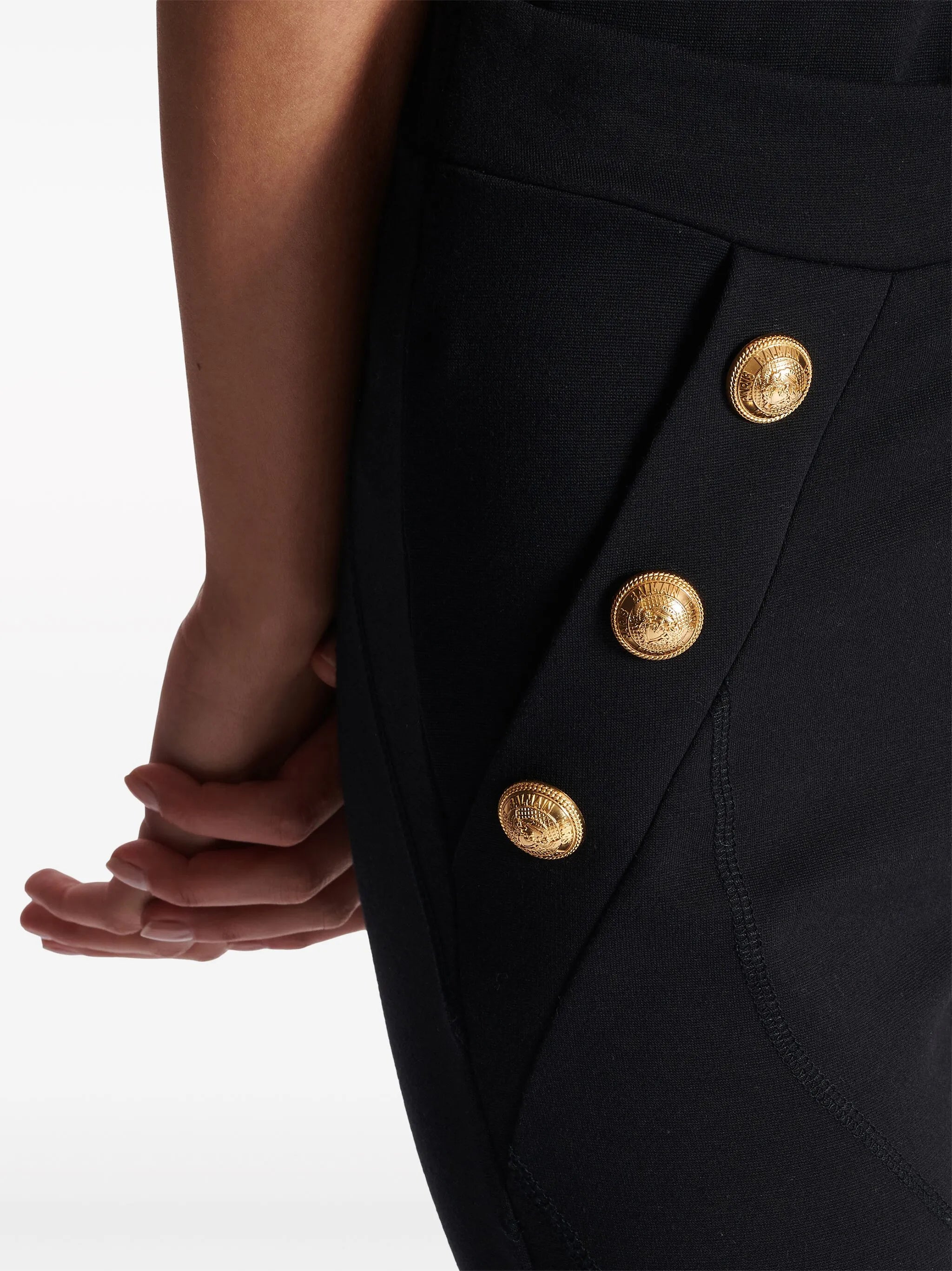6-Button knitted leggings