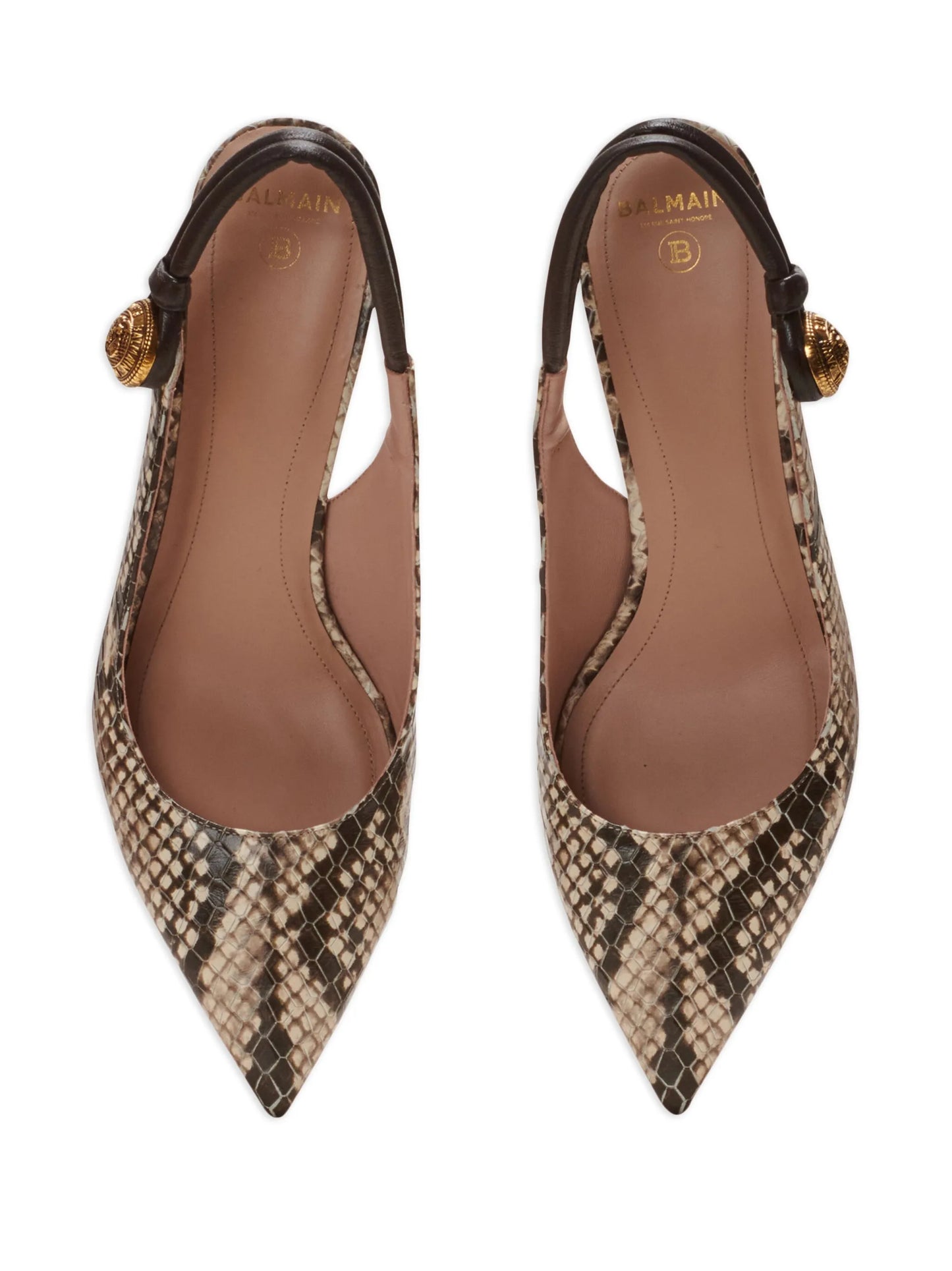 Alma 75mm snakeskin leather pumps