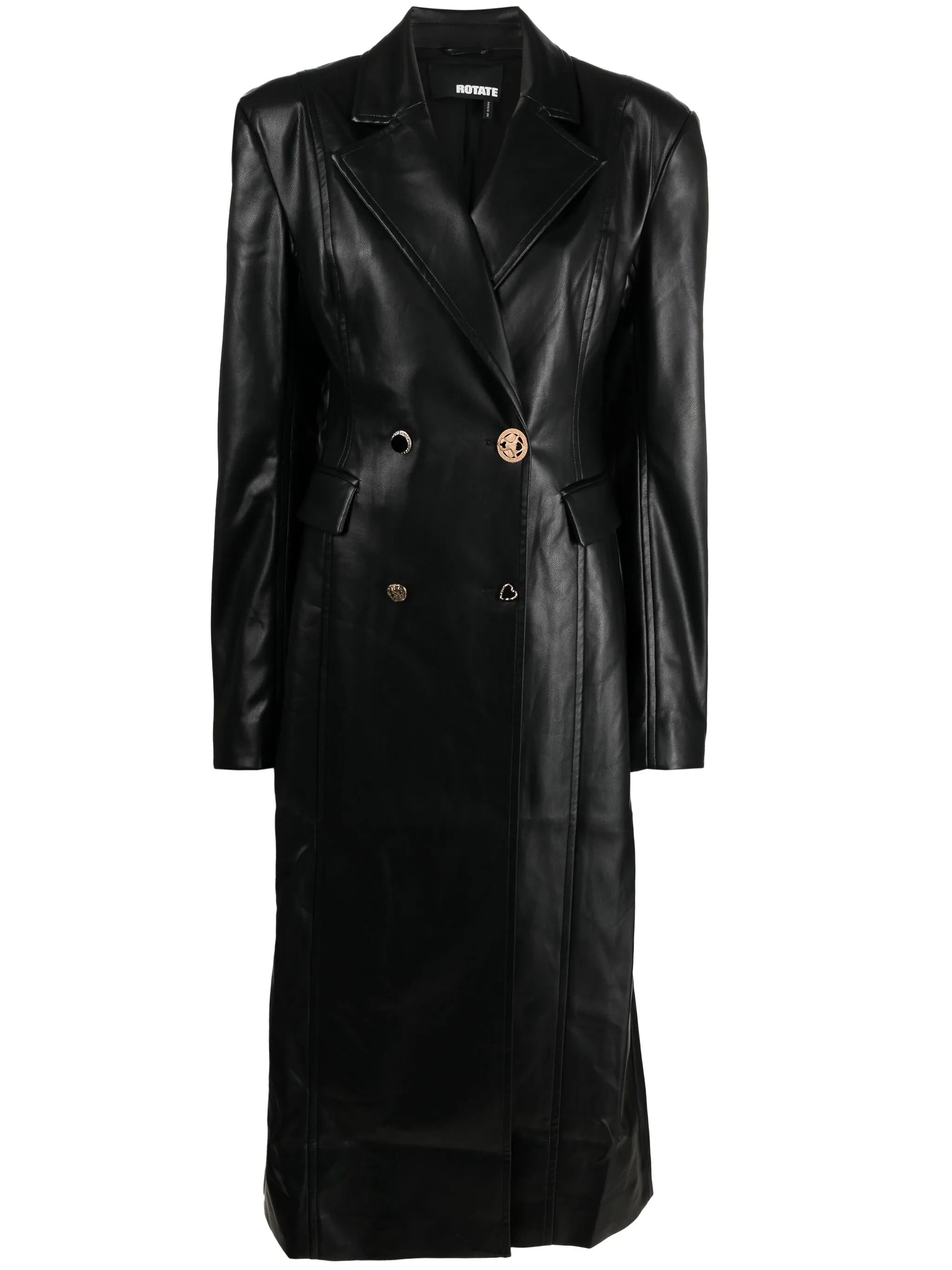 heart-button double-breasted coat