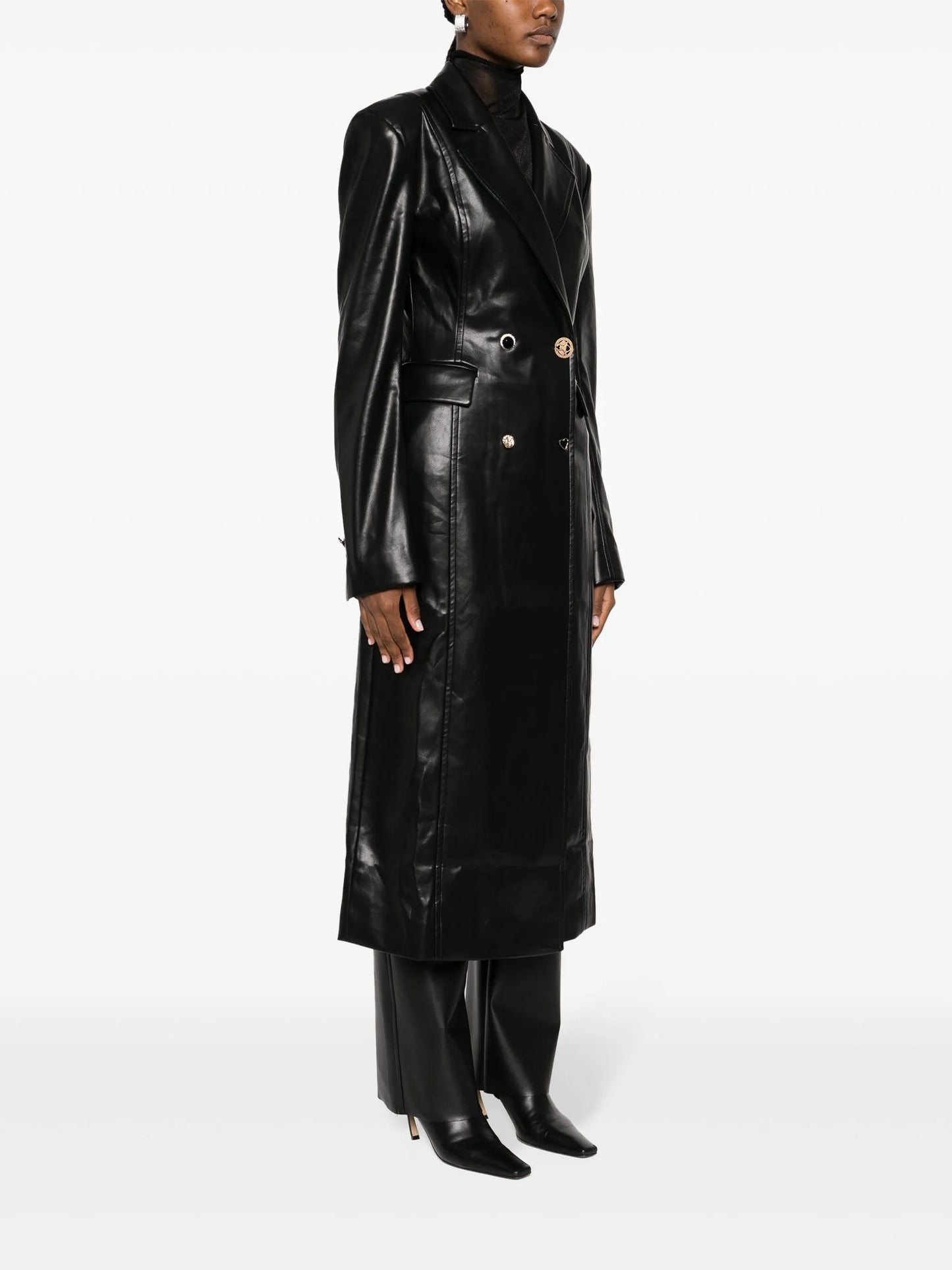 heart-button double-breasted coat
