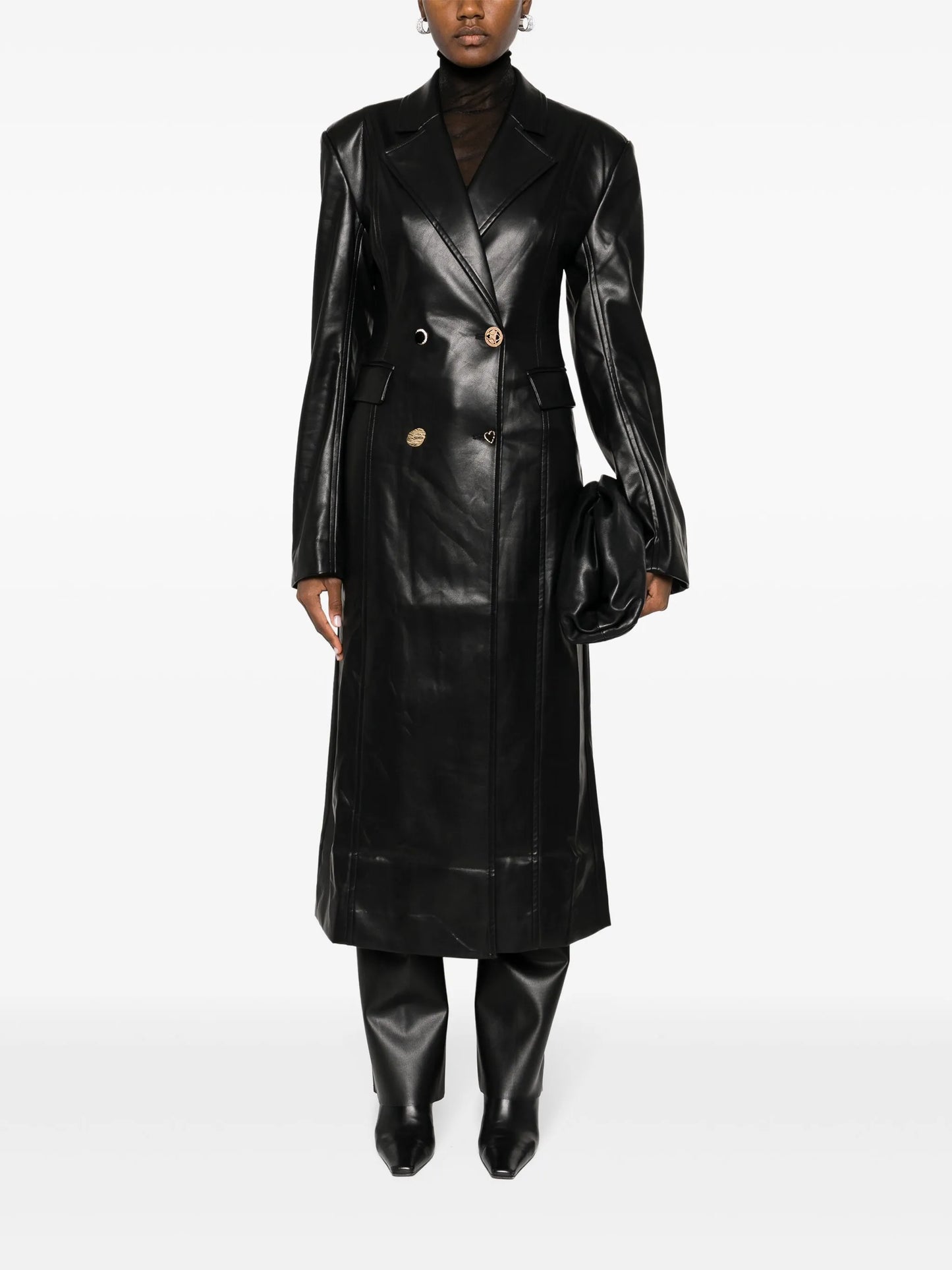 heart-button double-breasted coat