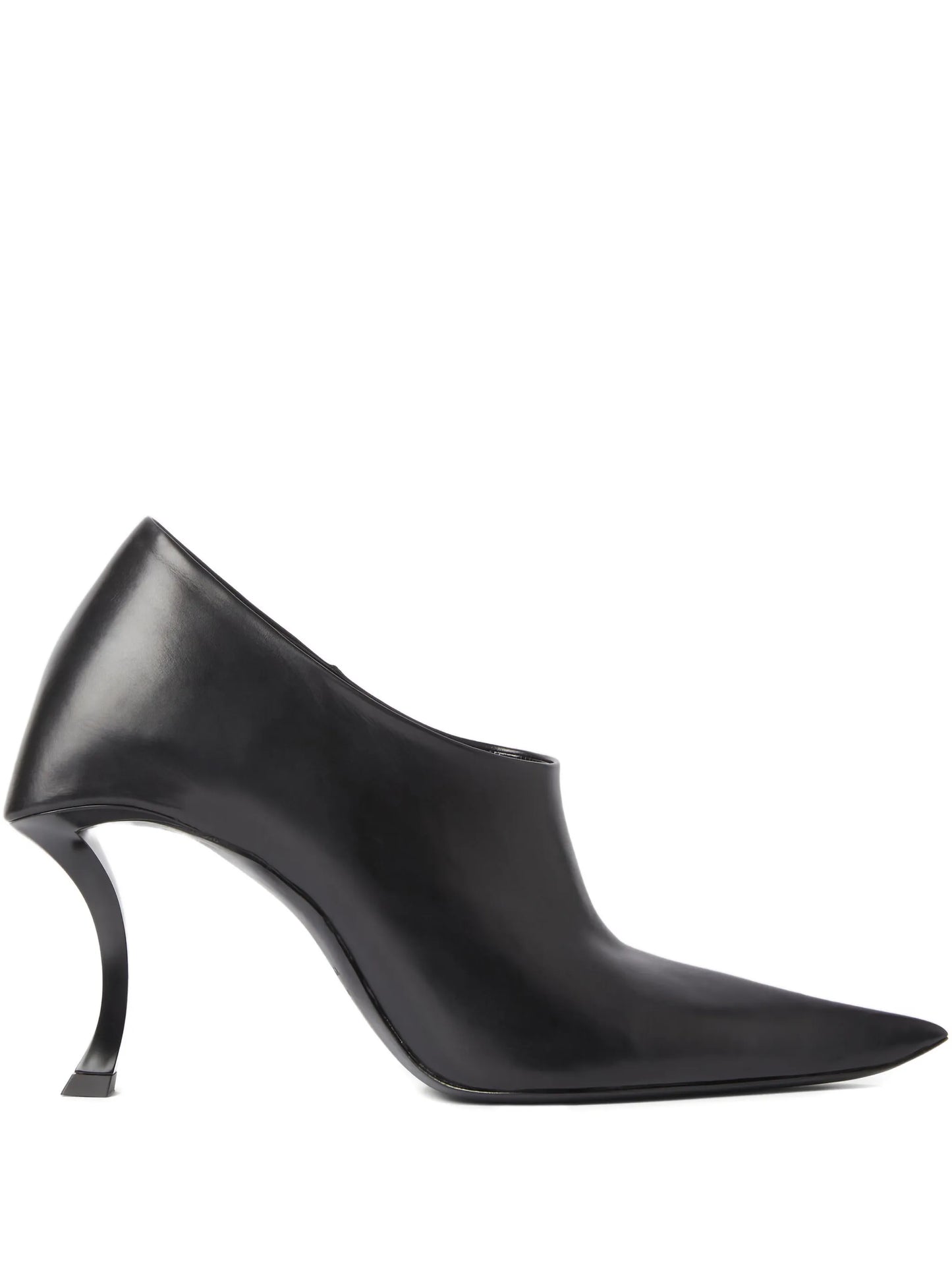 Hourglass leather pumps