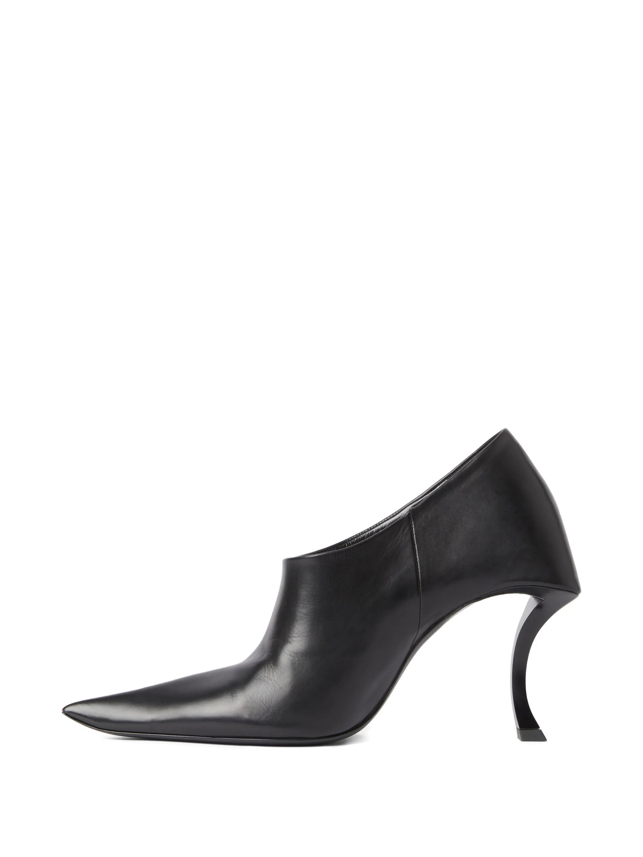Hourglass leather pumps