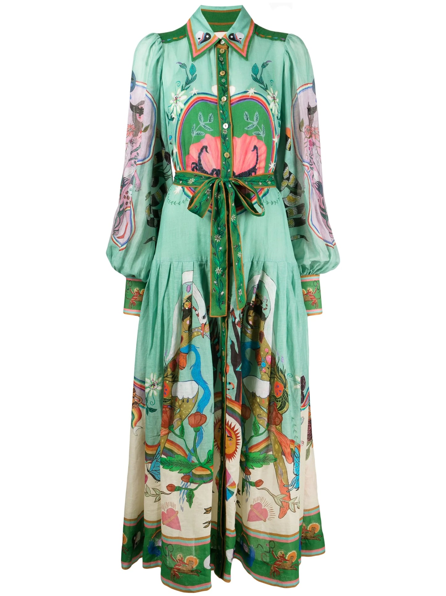 Evergreen printed dress