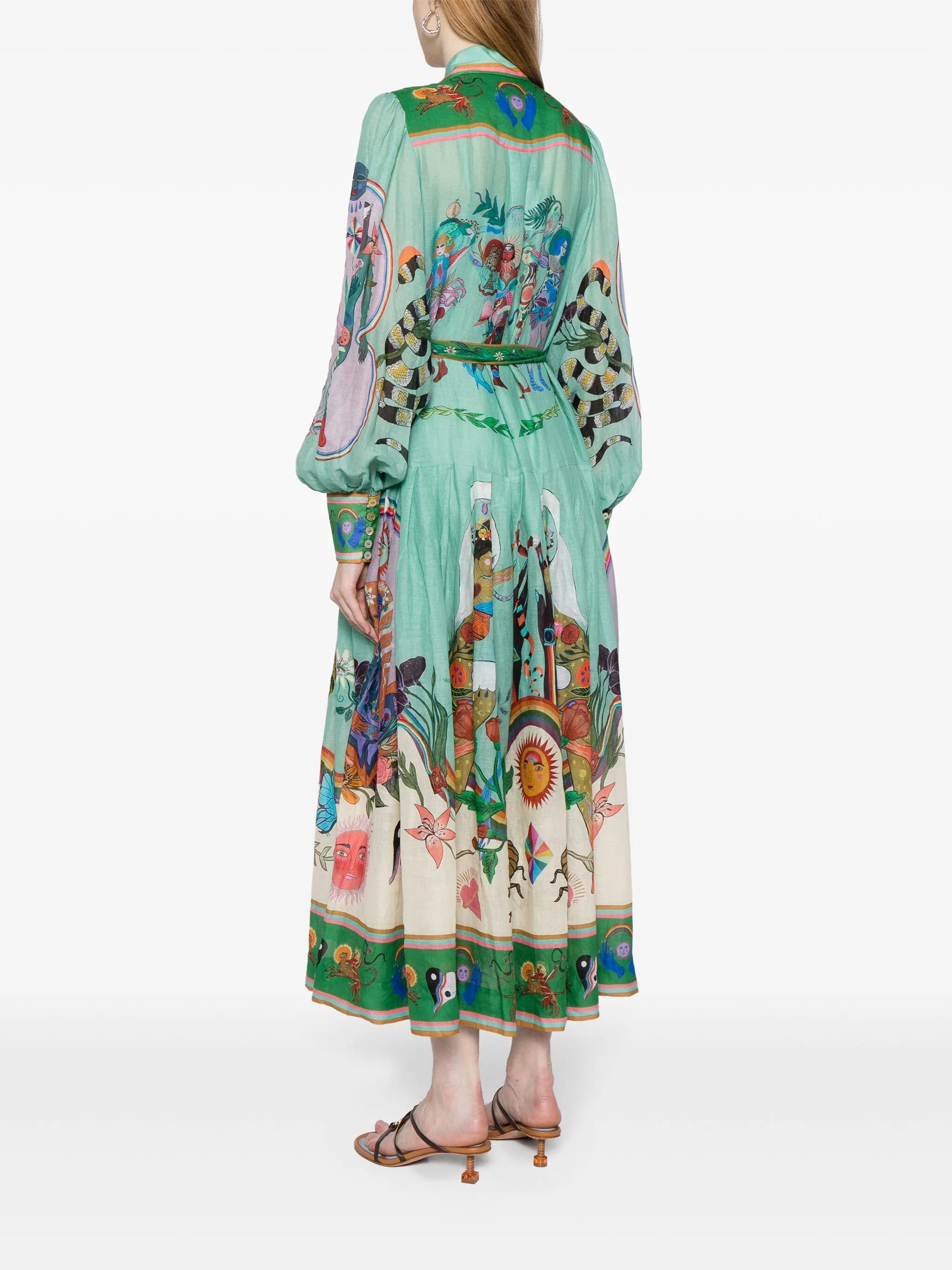 Evergreen printed dress