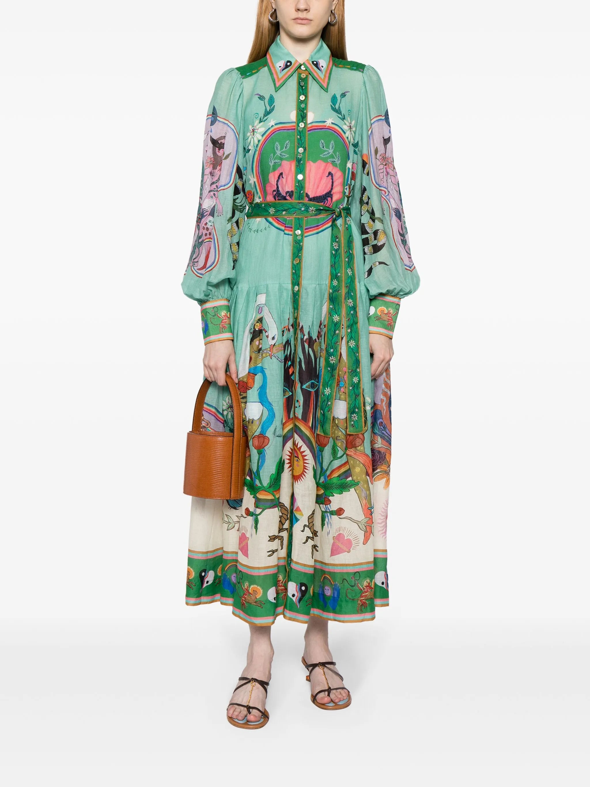 Evergreen printed dress