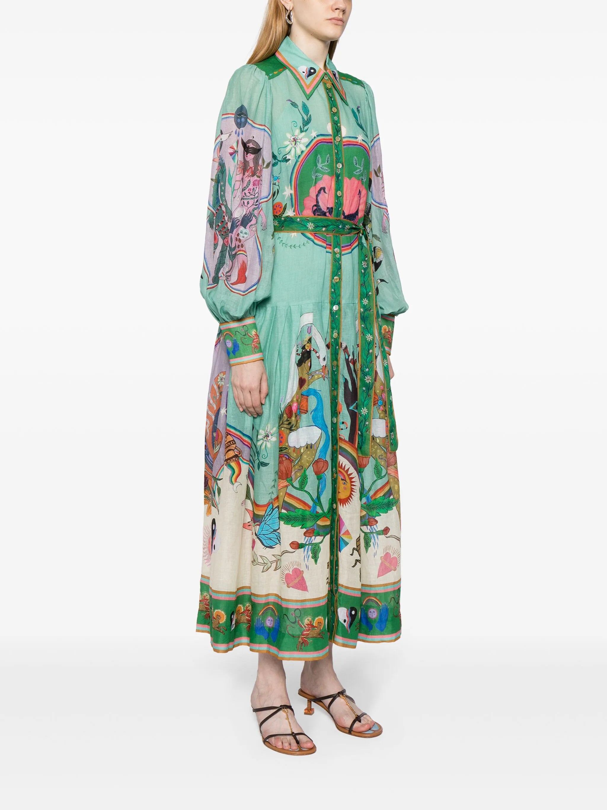Evergreen printed dress