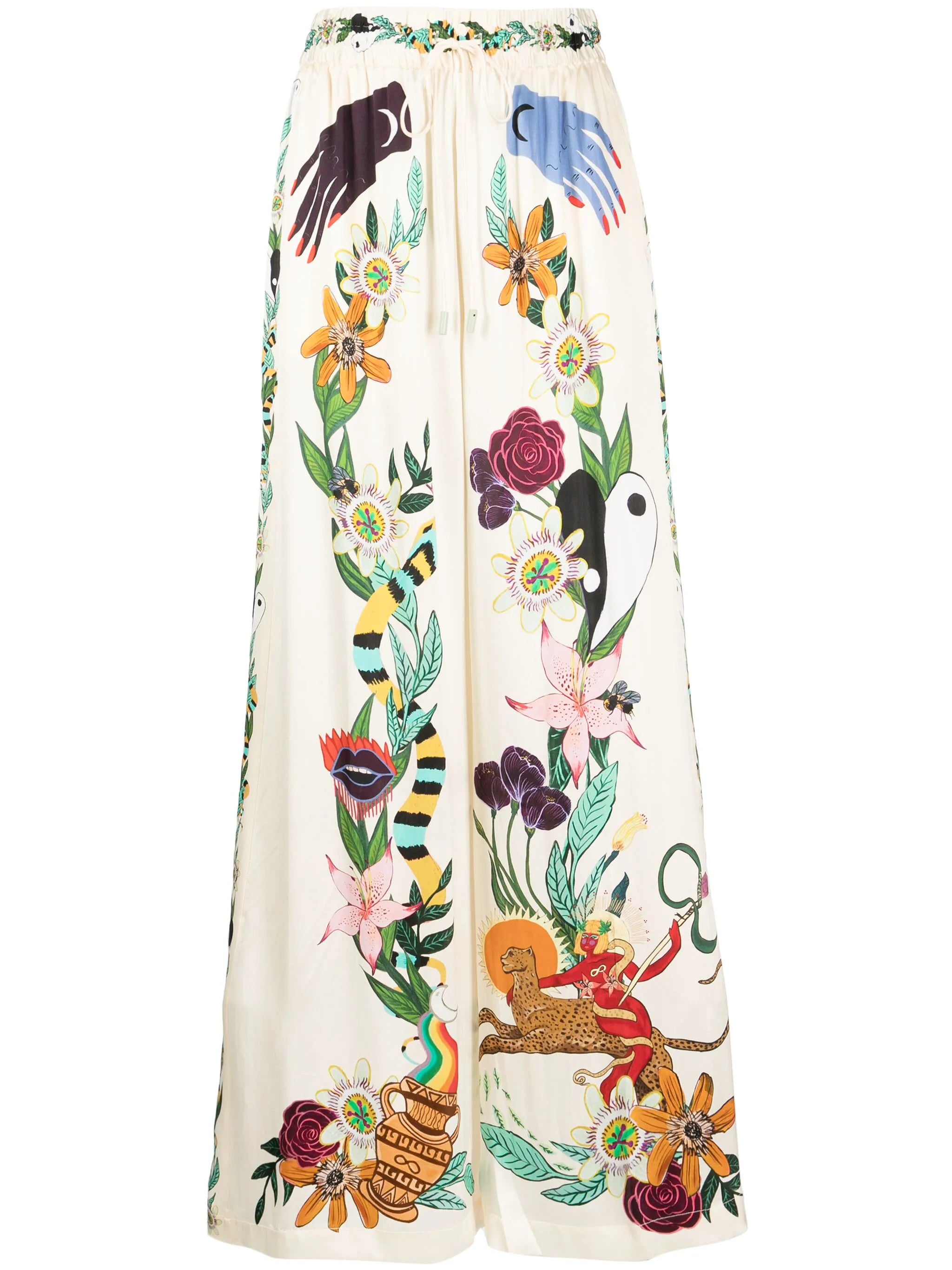 Meagan wide-leg silk trousers