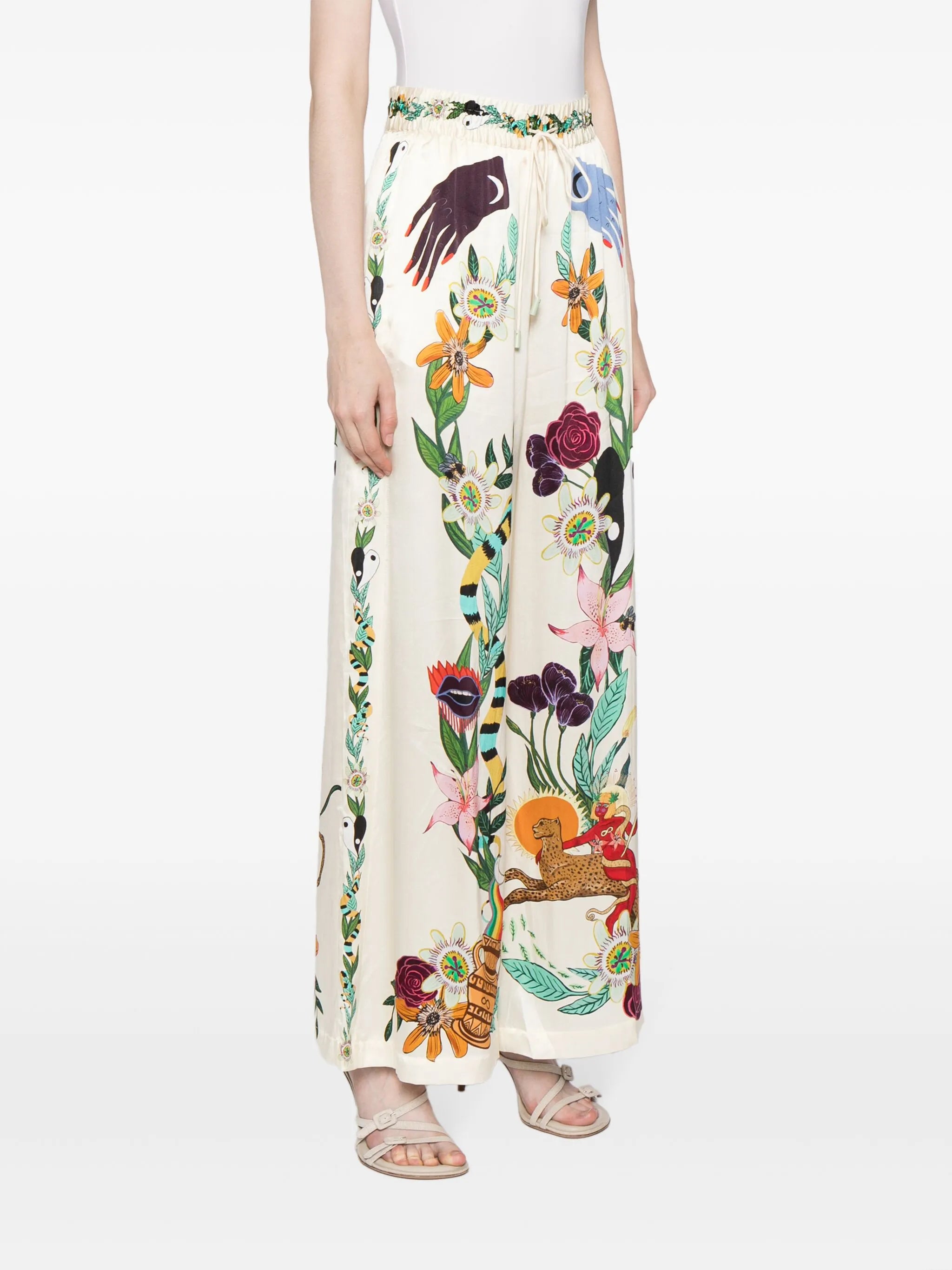 Meagan wide-leg silk trousers