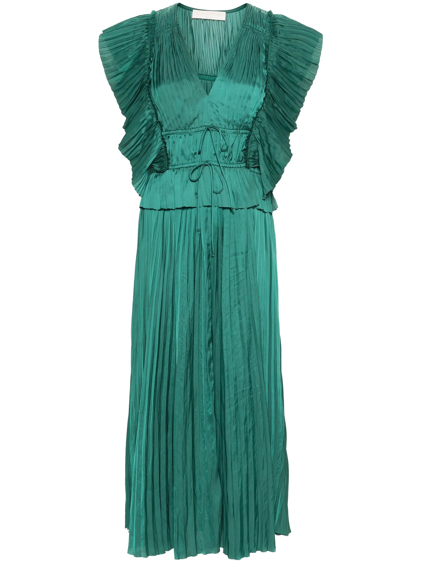 Letty pleated midi dress