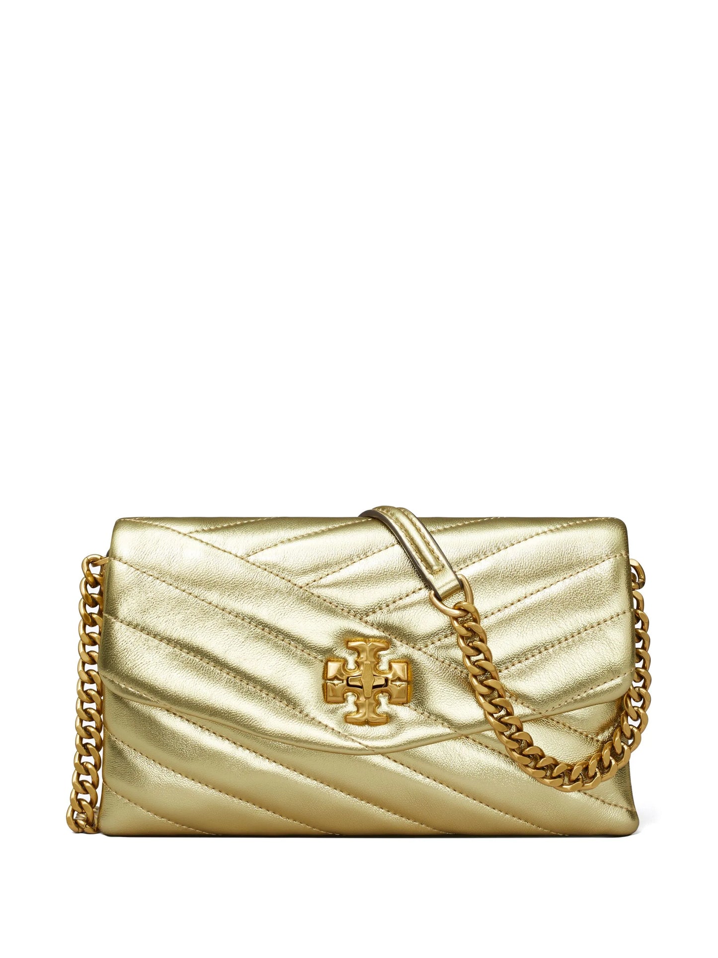 Kira Chevron Metallic Chain wallet
