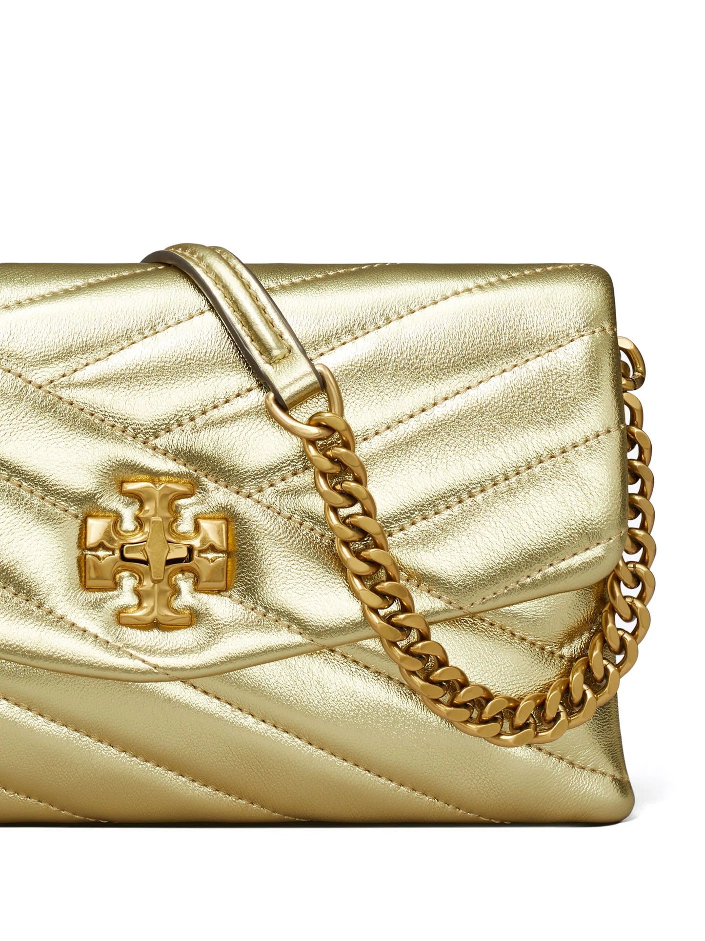 Kira Chevron Metallic Chain wallet