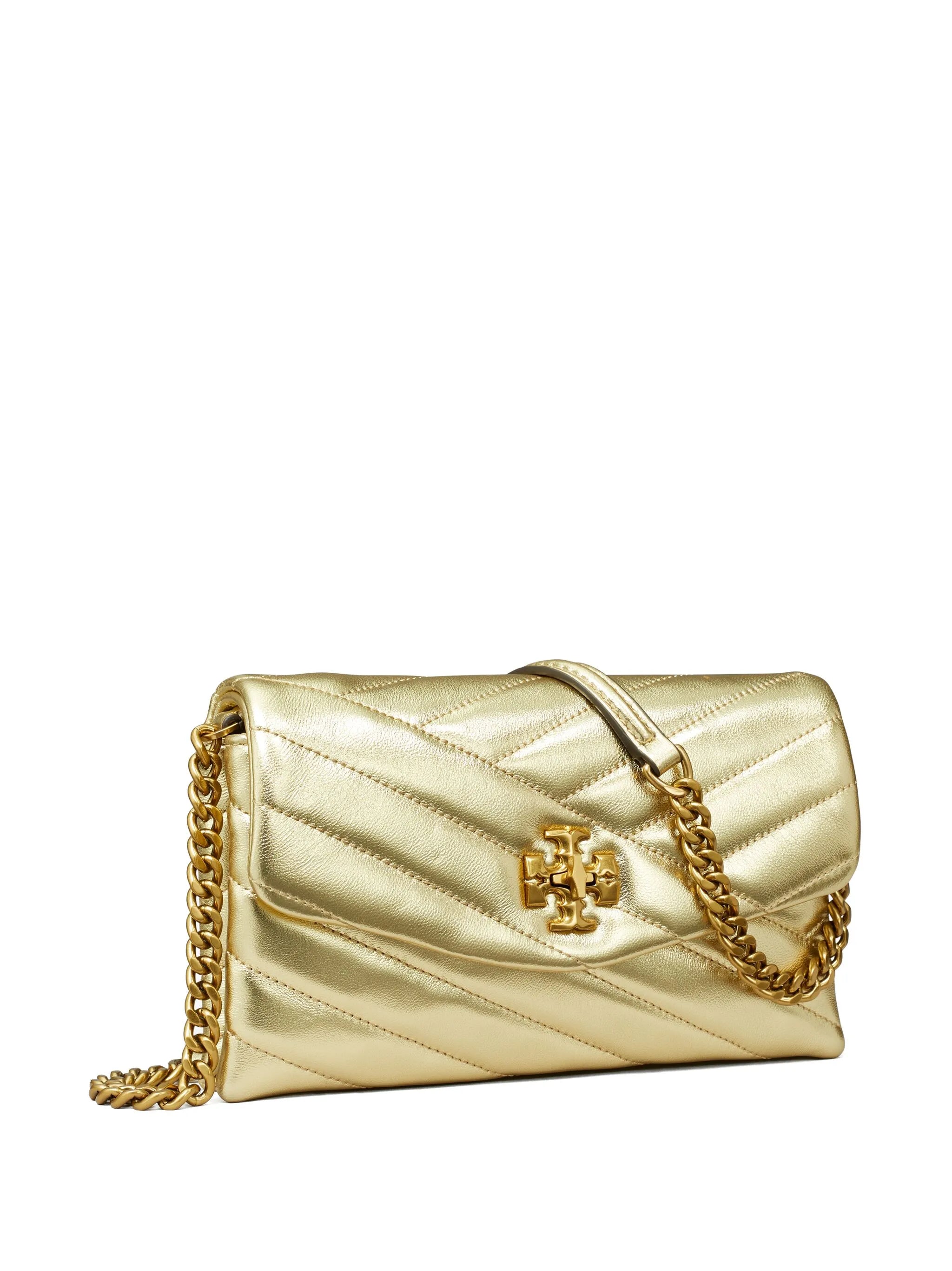 Kira Chevron Metallic Chain wallet