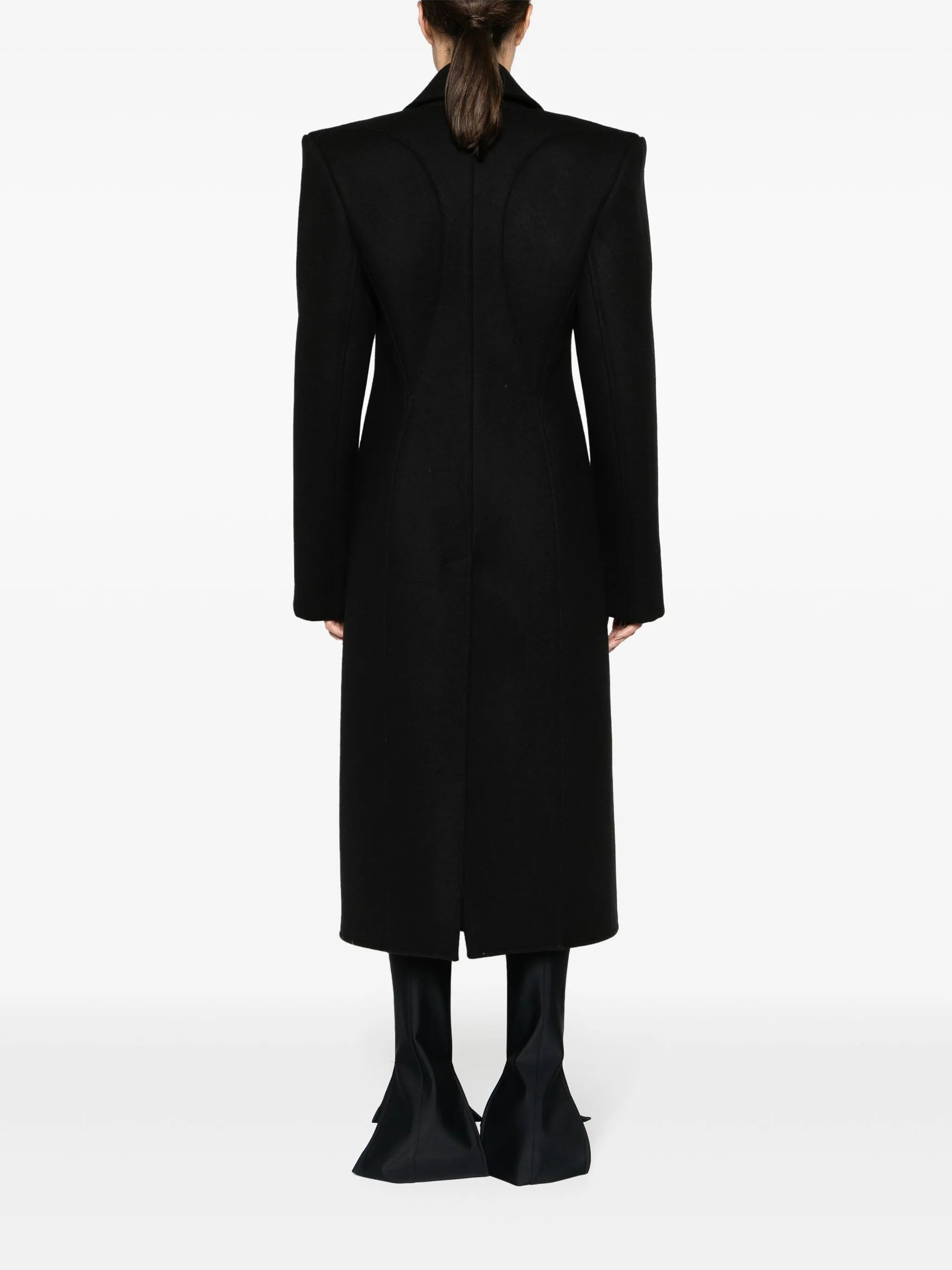 single-breasted wool coat