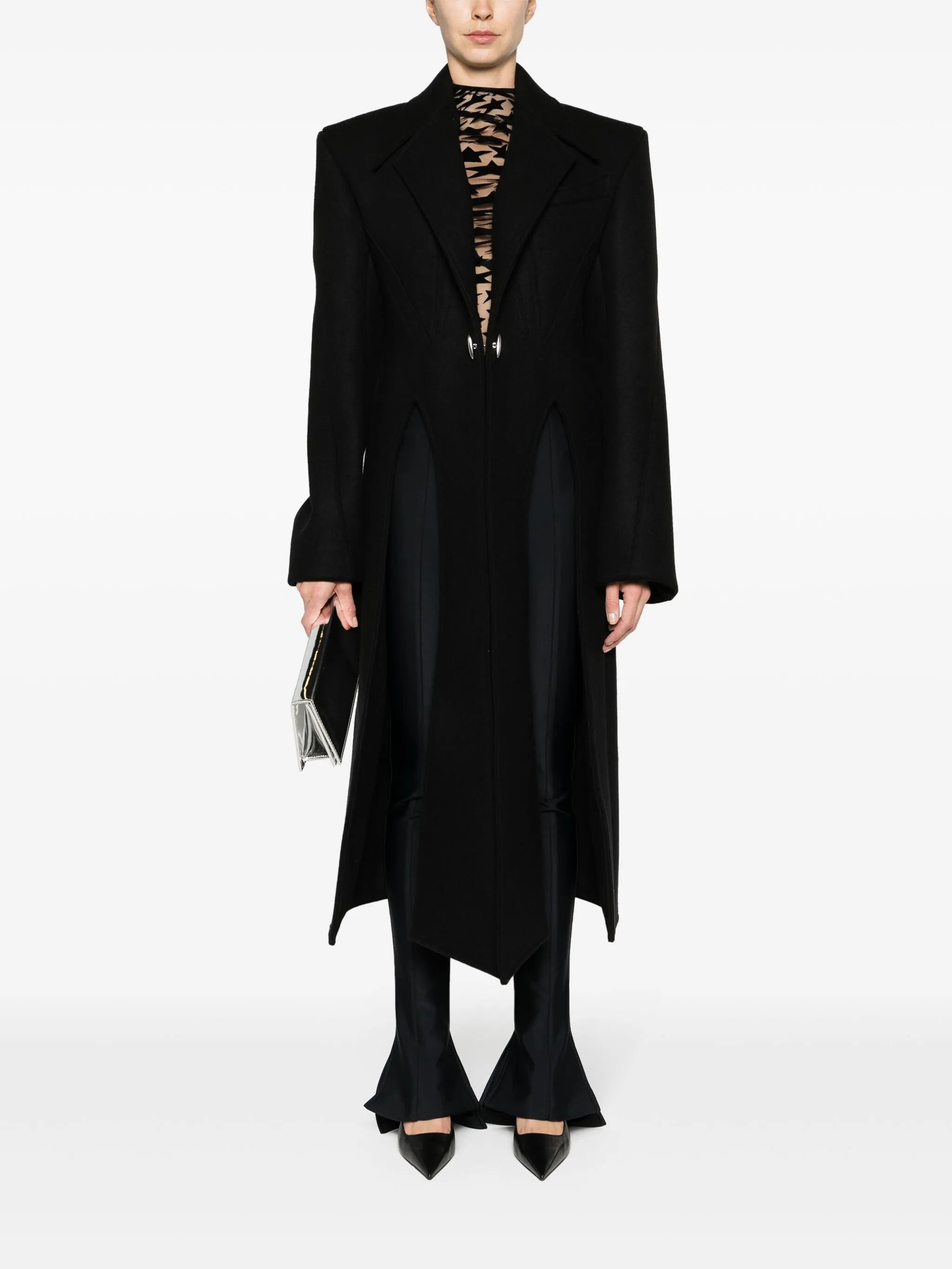 single-breasted wool coat
