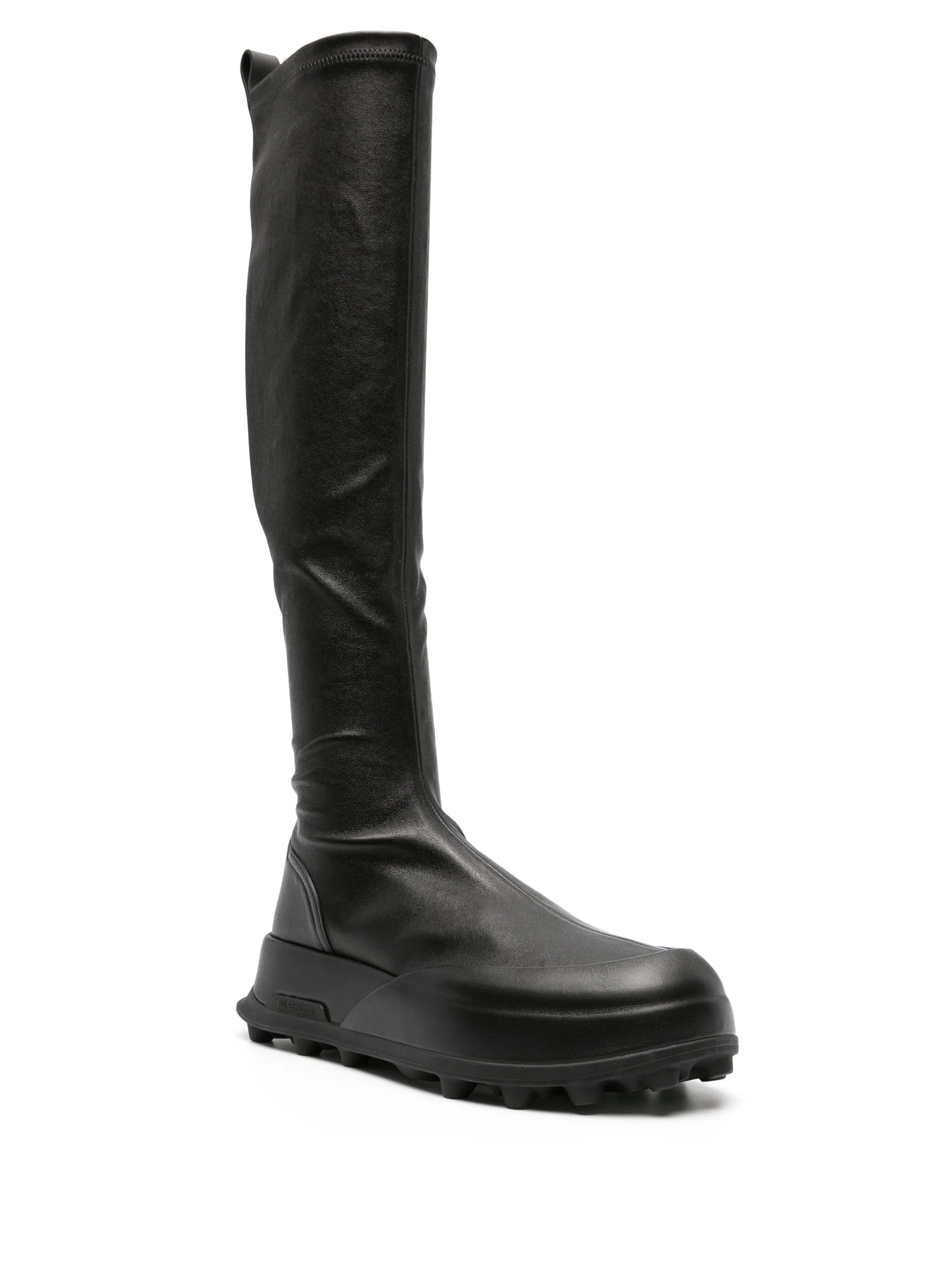 knee-high leather boots
