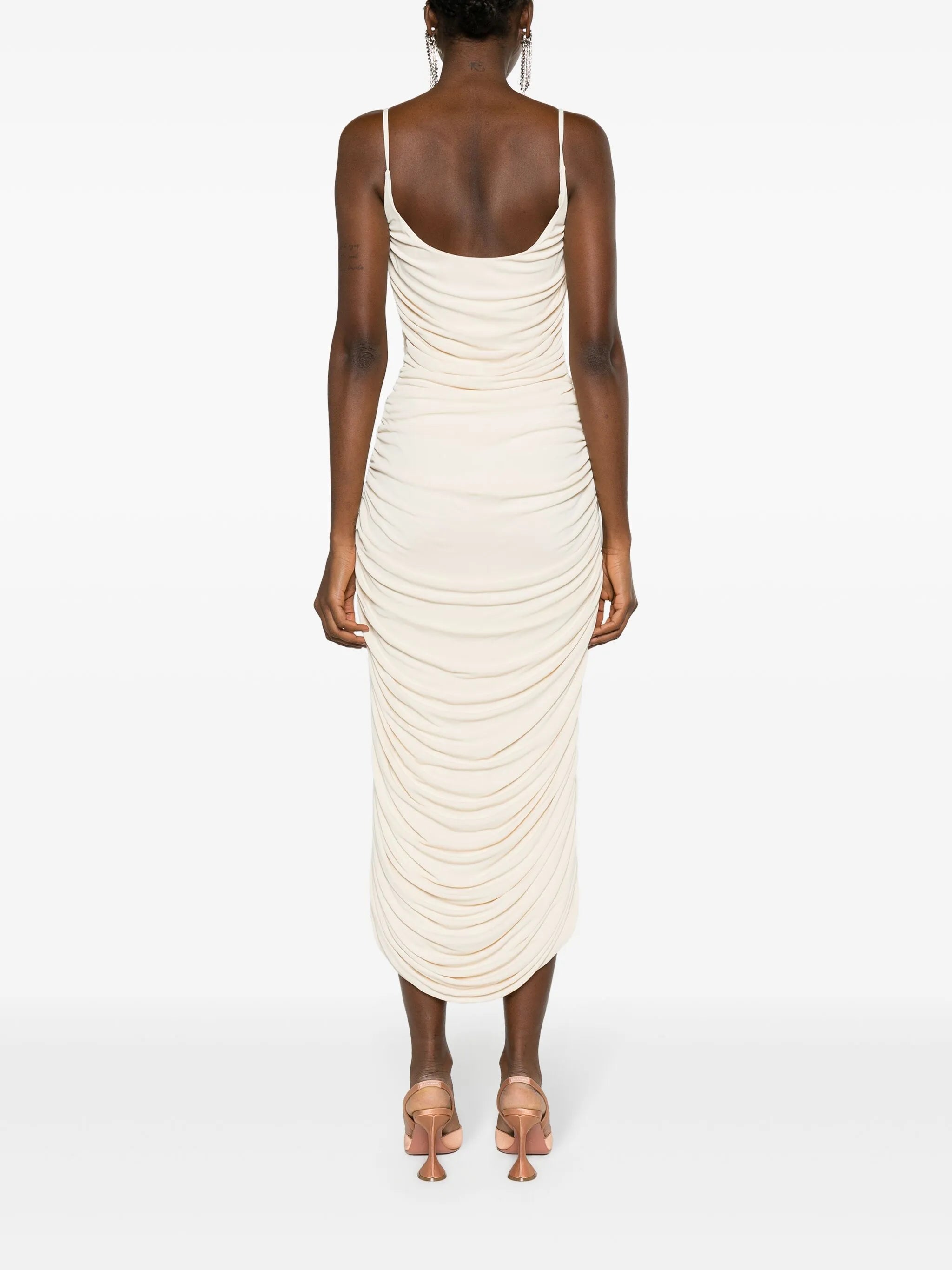Slyvie ruched midi dress