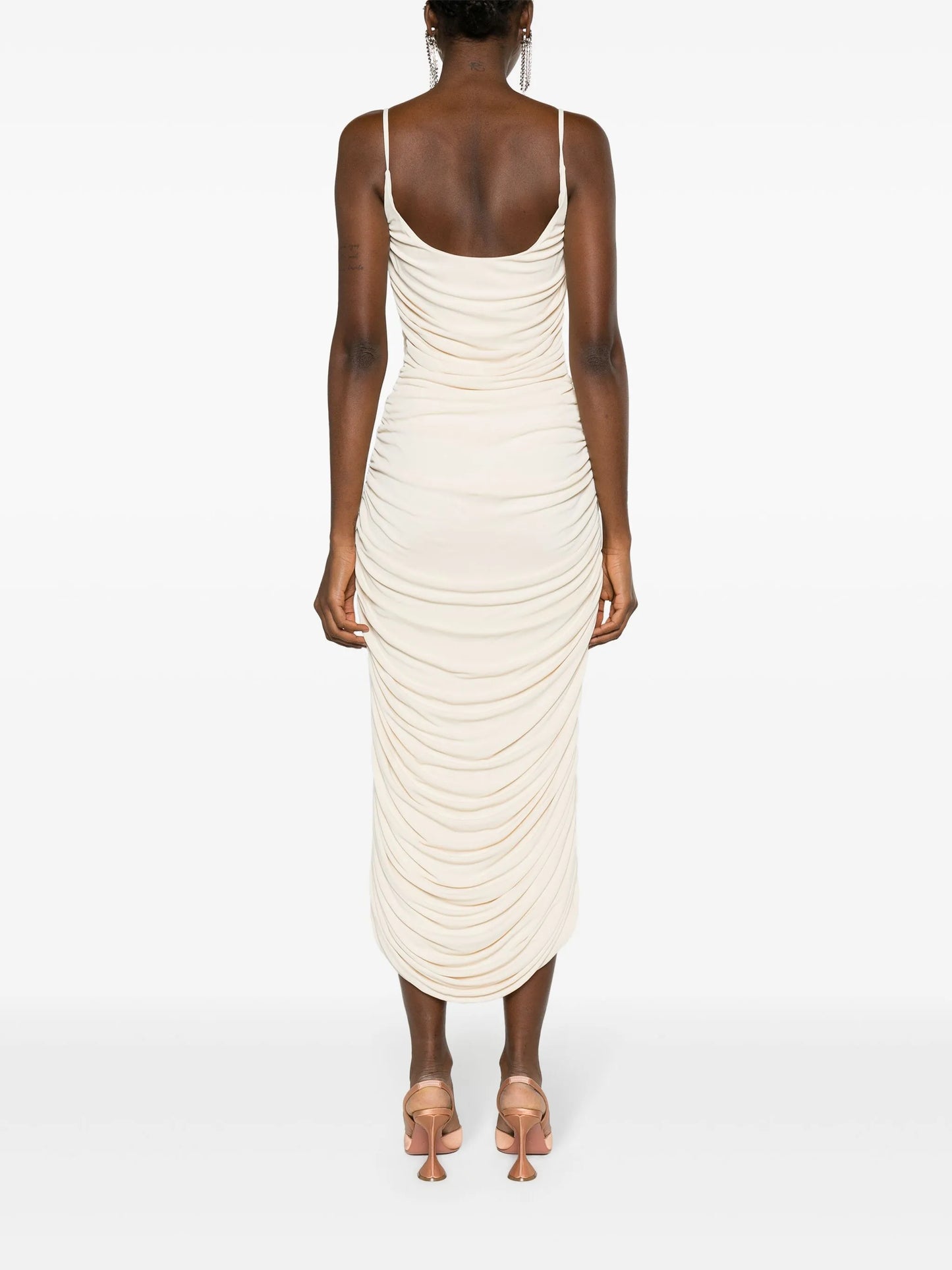 Slyvie ruched midi dress