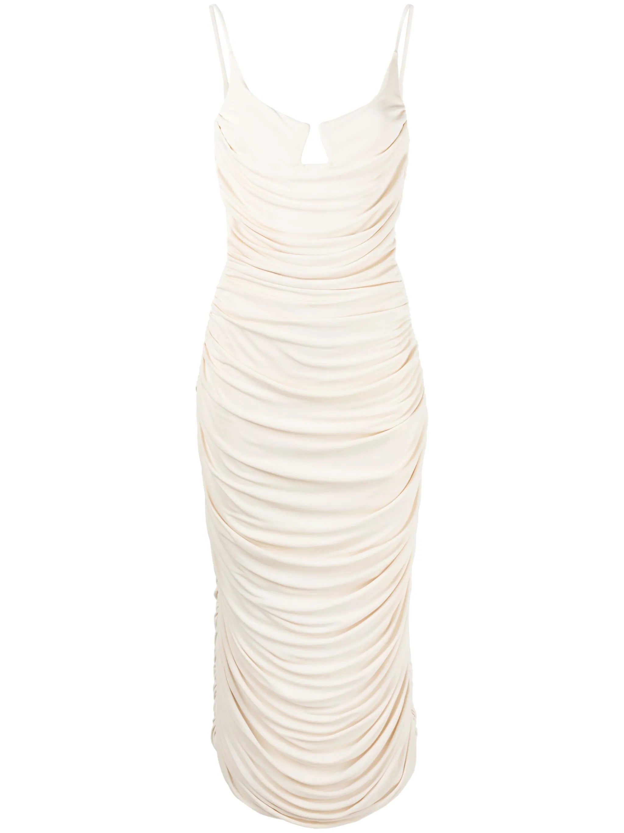 Slyvie ruched midi dress
