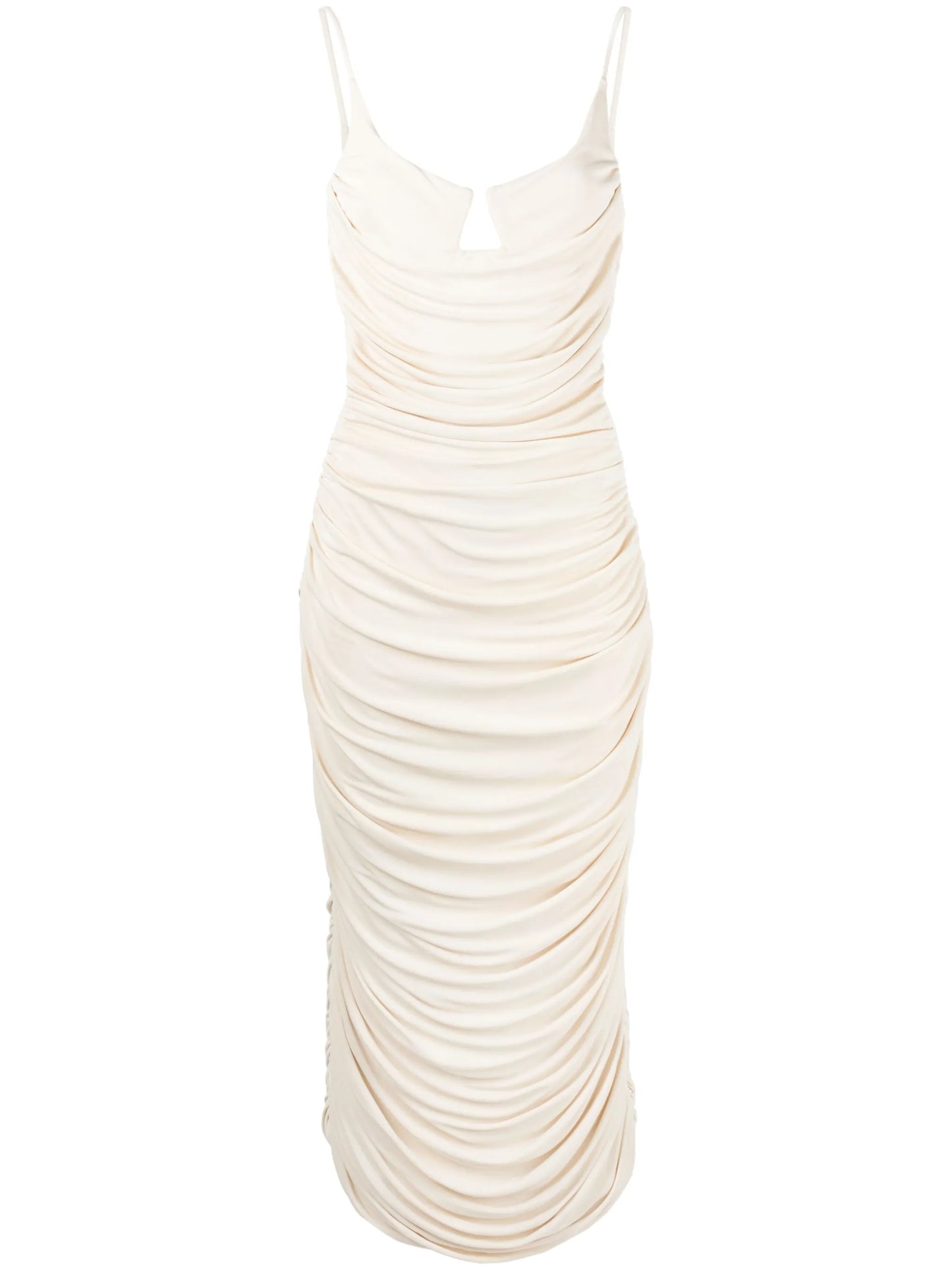 Slyvie ruched midi dress