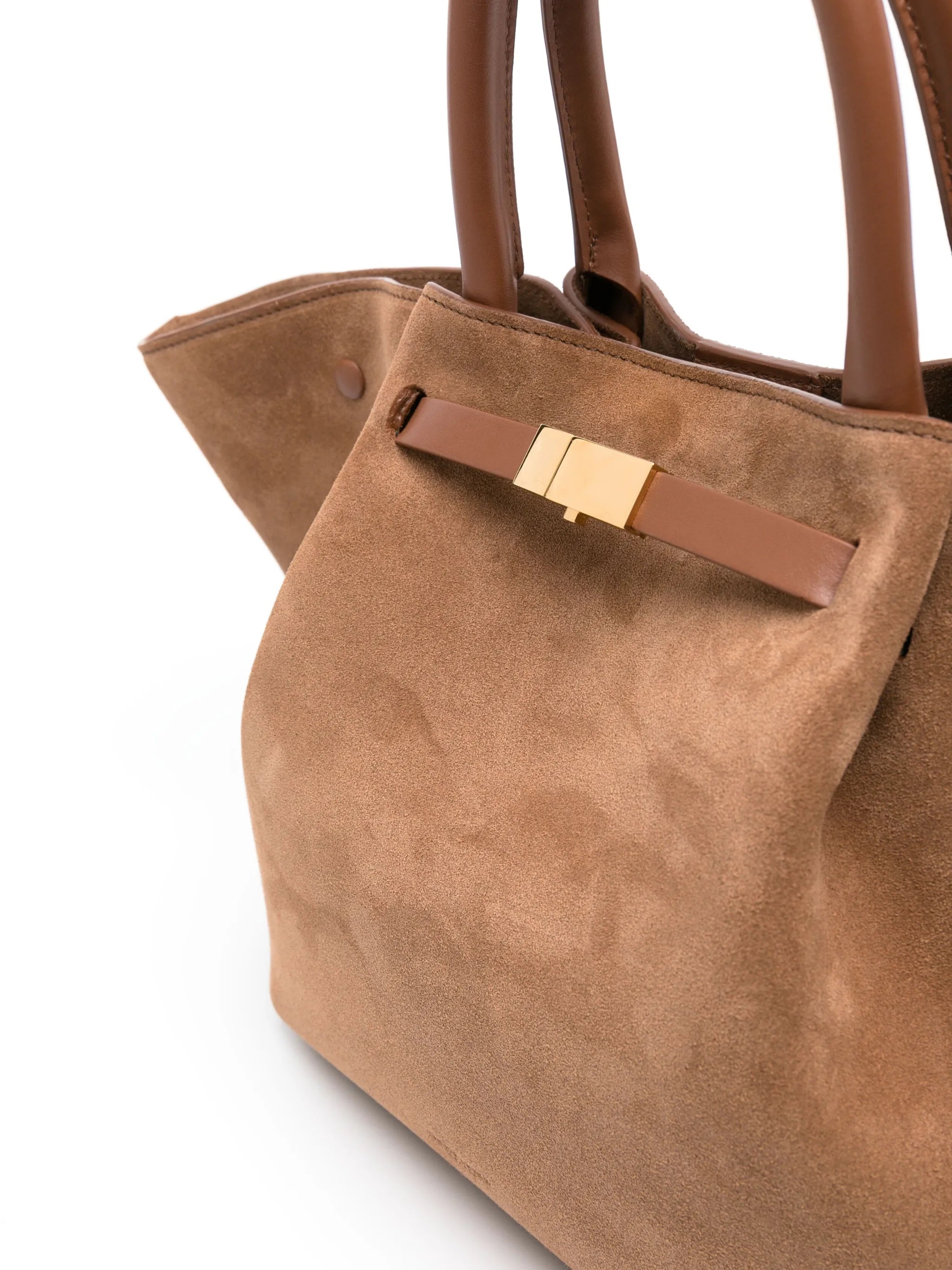Midi New York suede tote bag