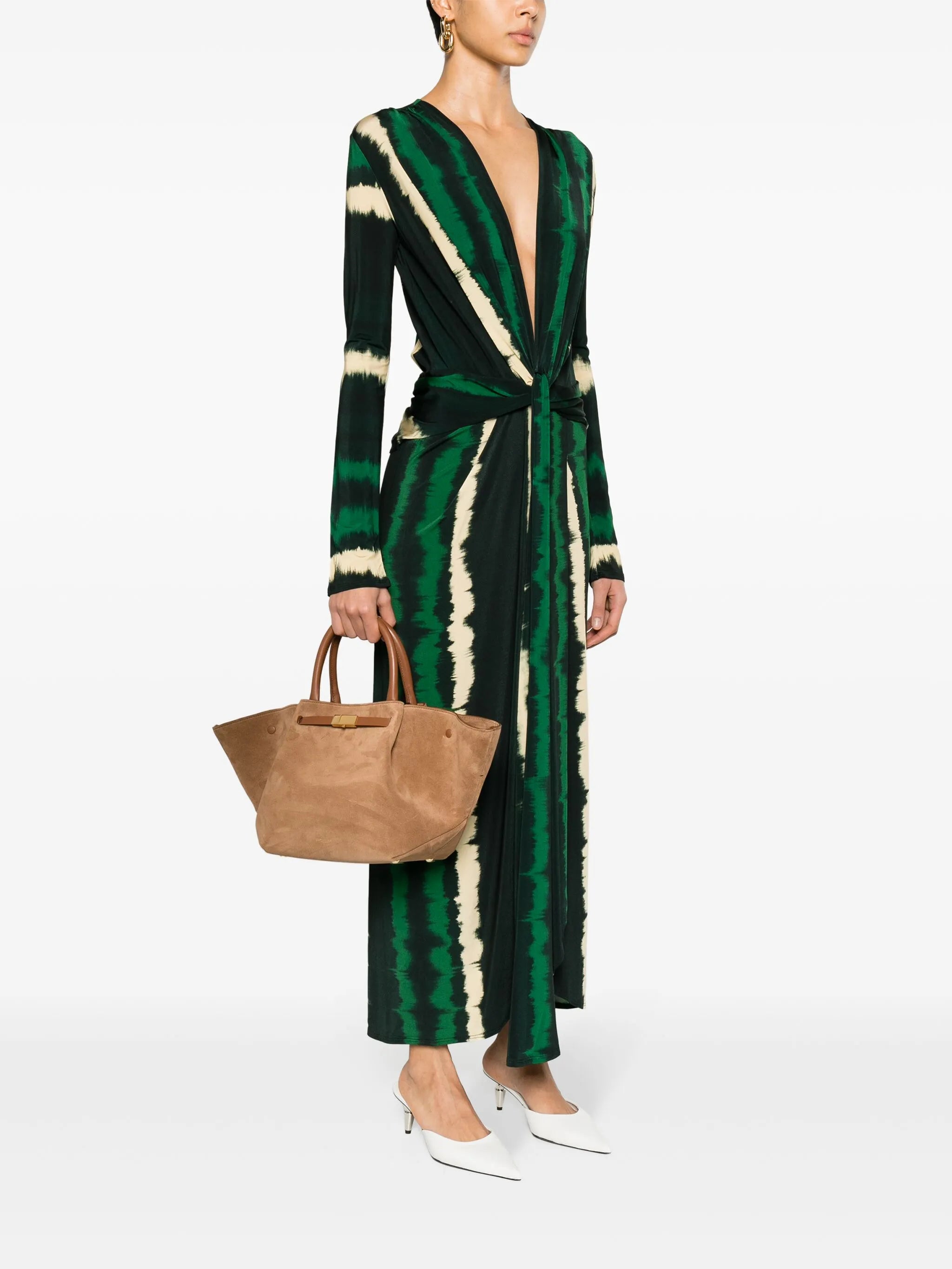 Midi New York suede tote bag