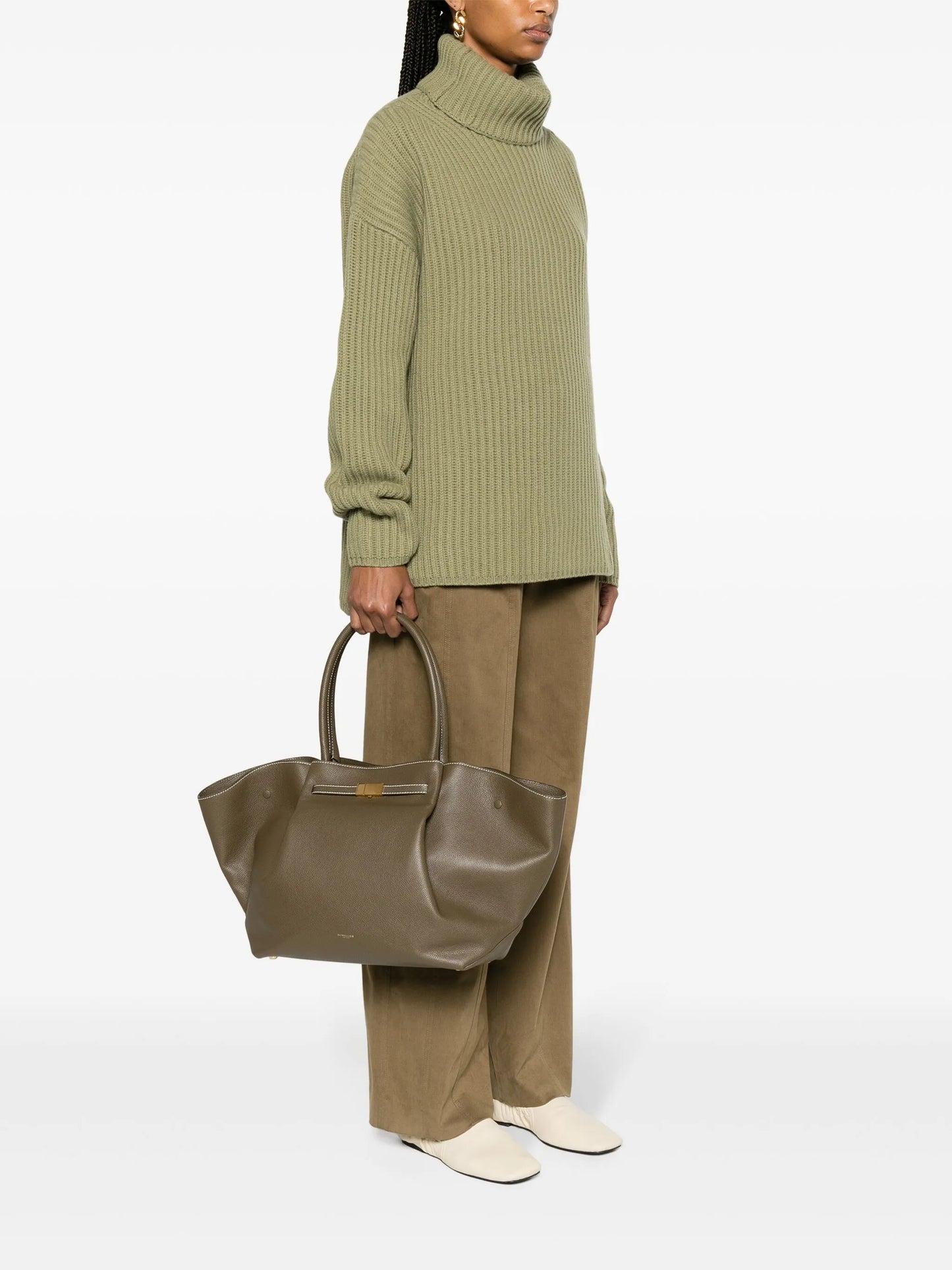 small New York leather tote bag