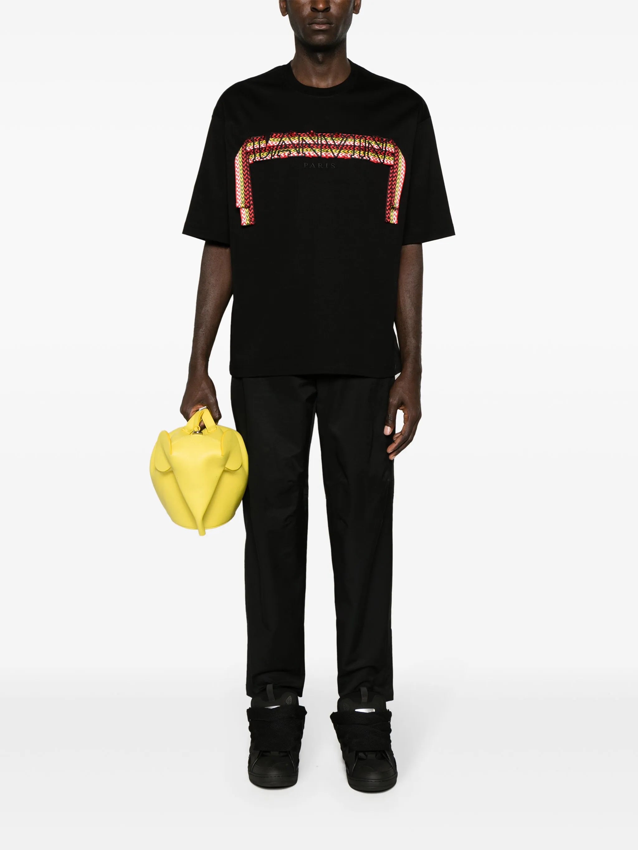 tapered-cut biker trousers