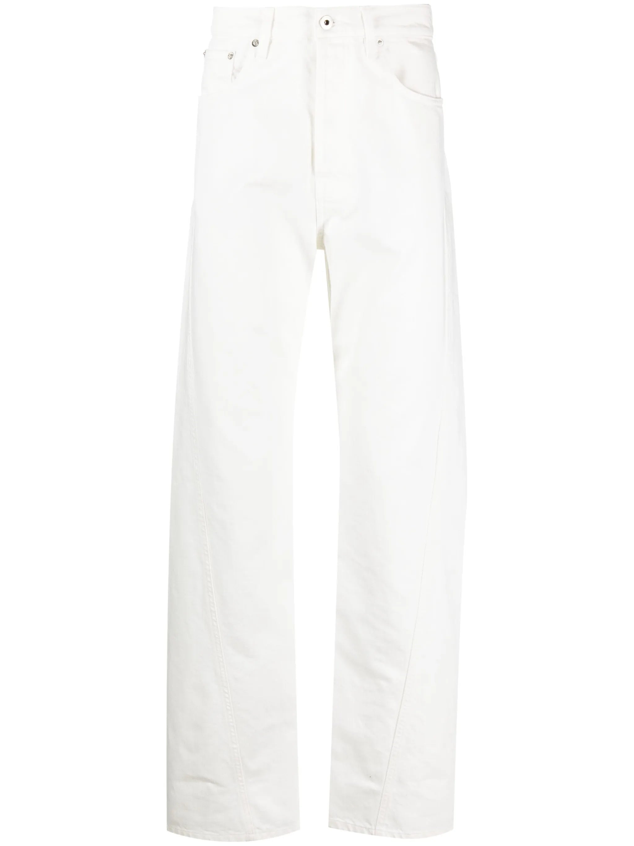 Twisted straight-leg jeans