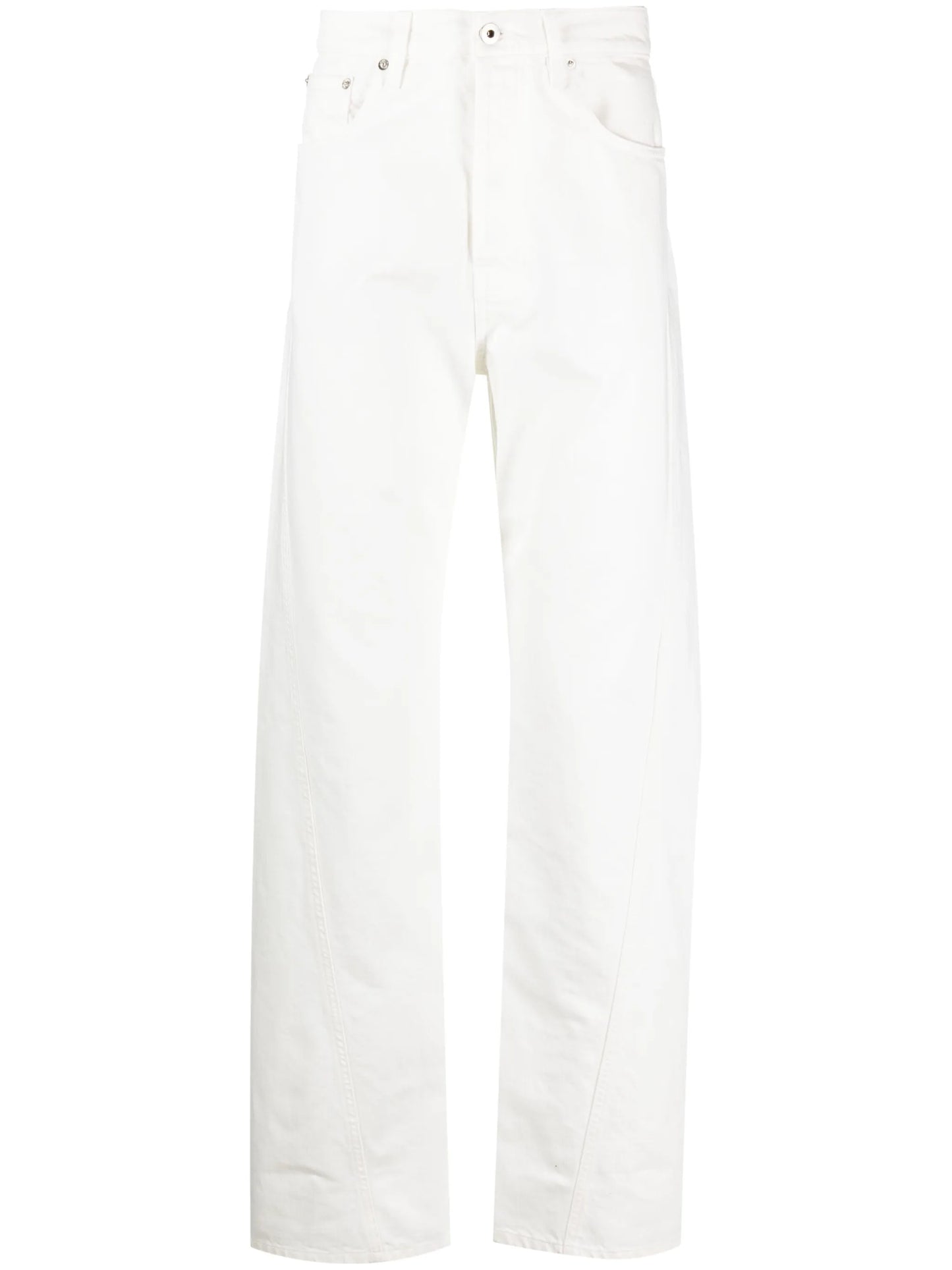 Twisted straight-leg jeans