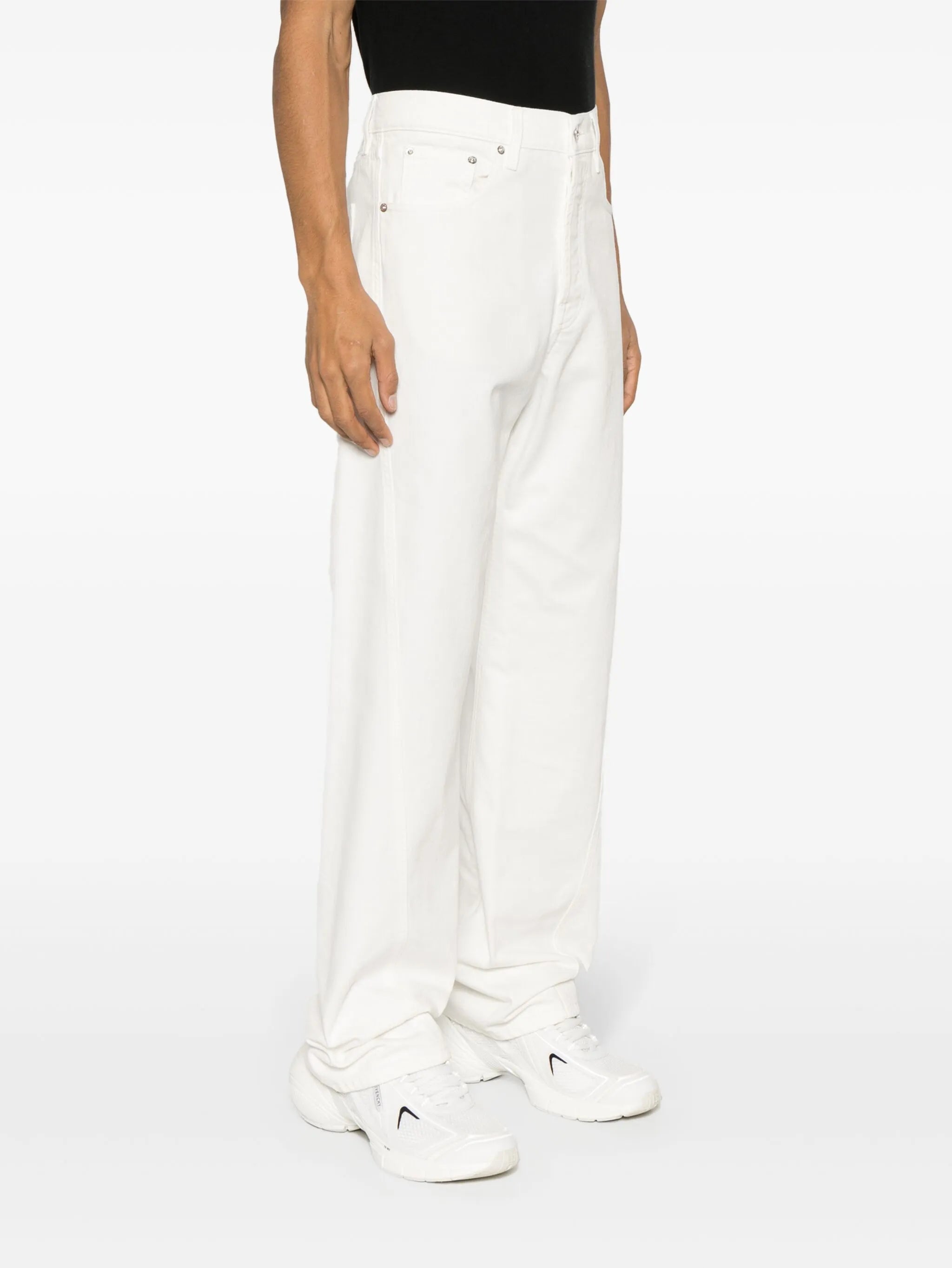 Twisted straight-leg jeans