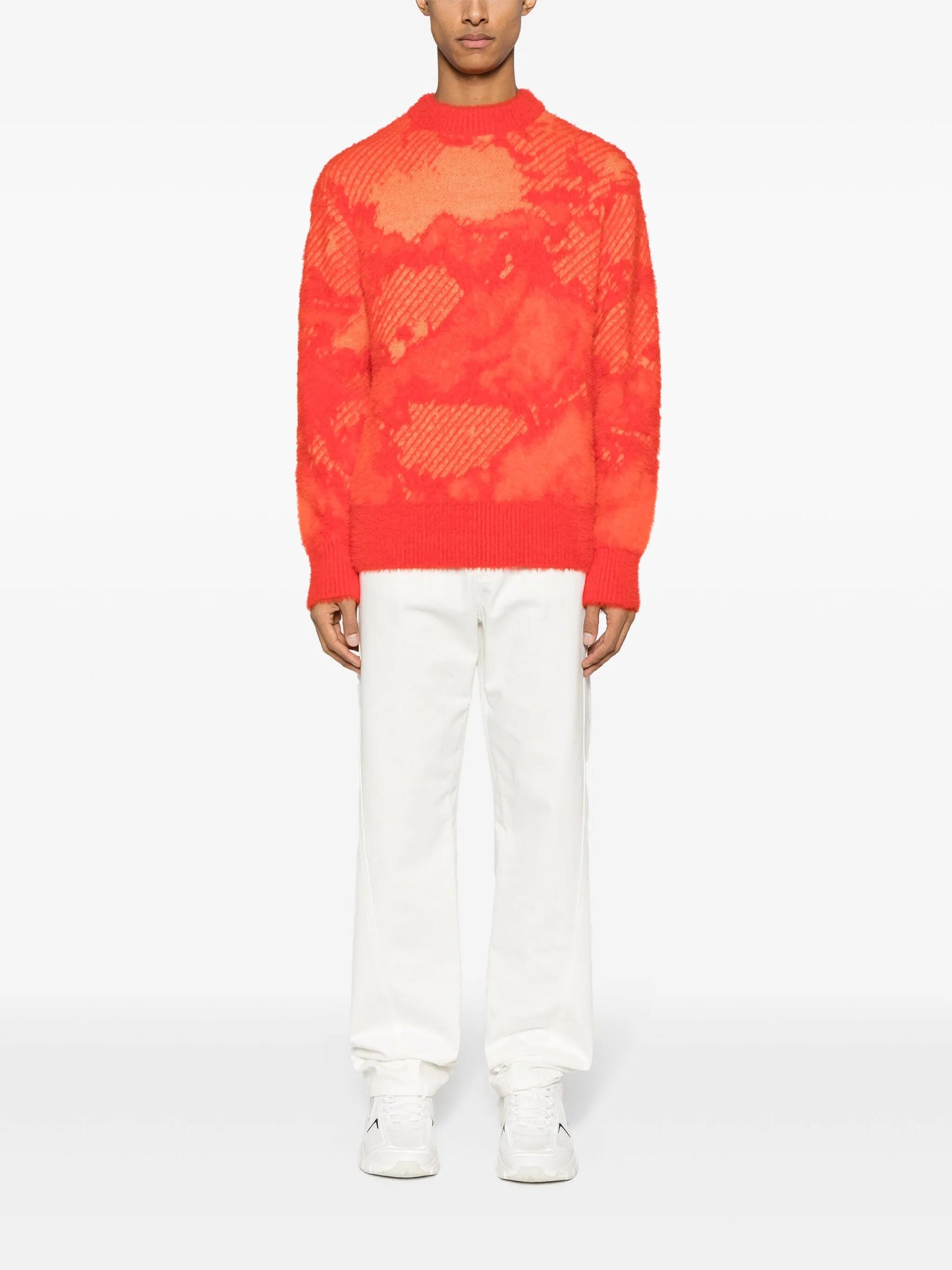 Twisted straight-leg jeans