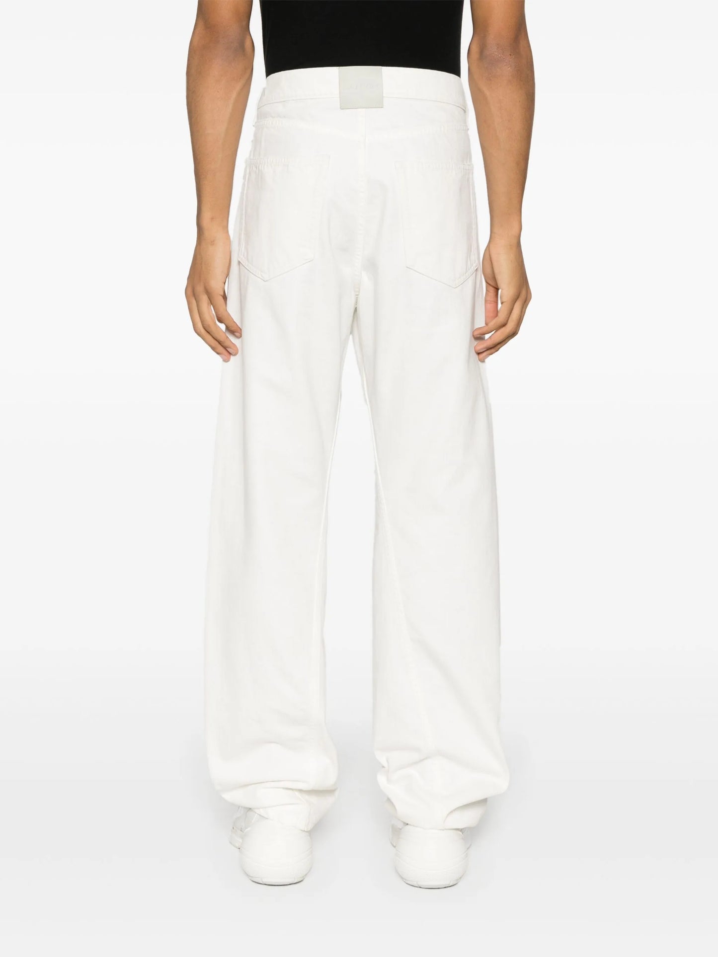 Twisted straight-leg jeans
