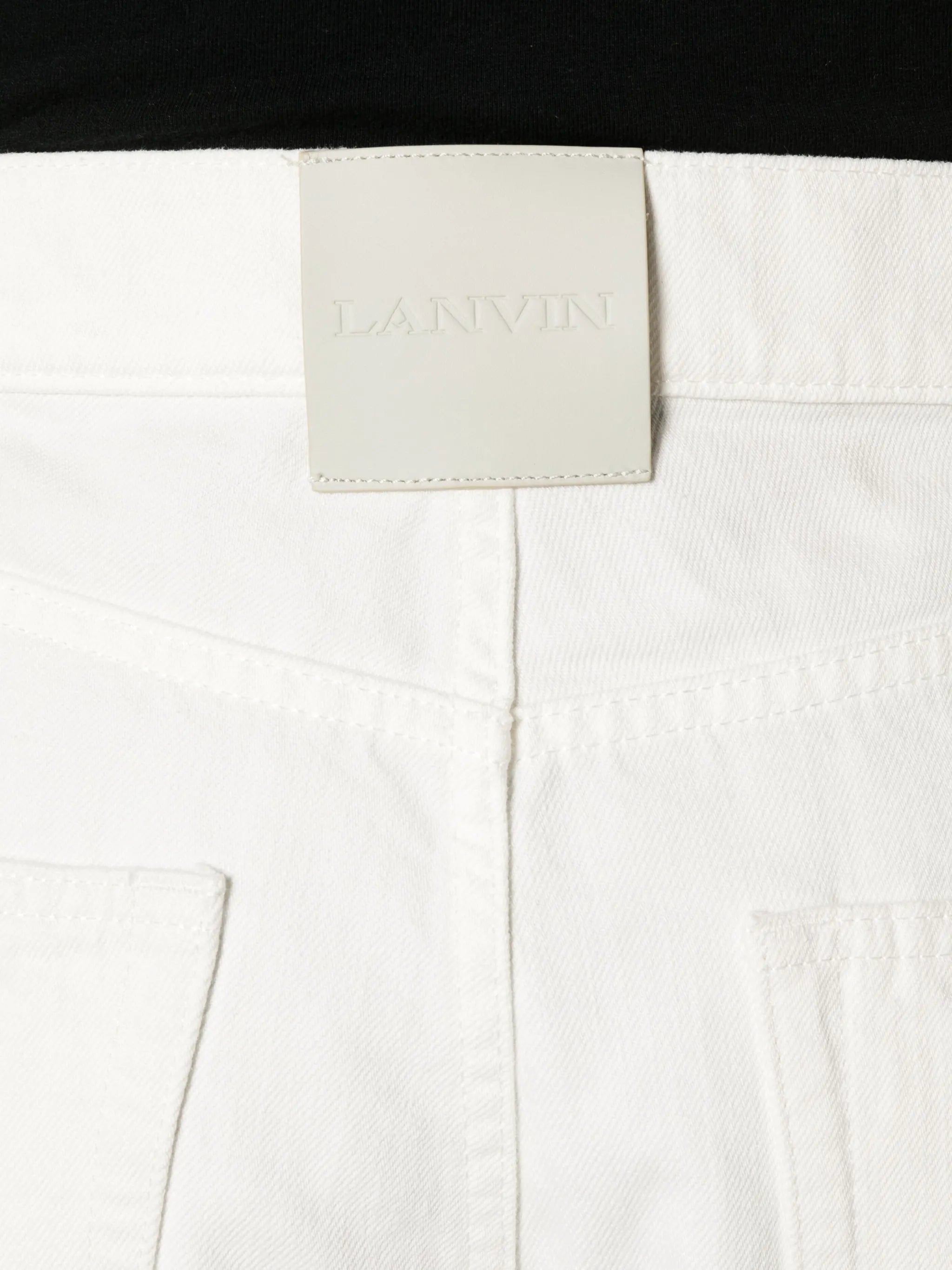 Twisted straight-leg jeans